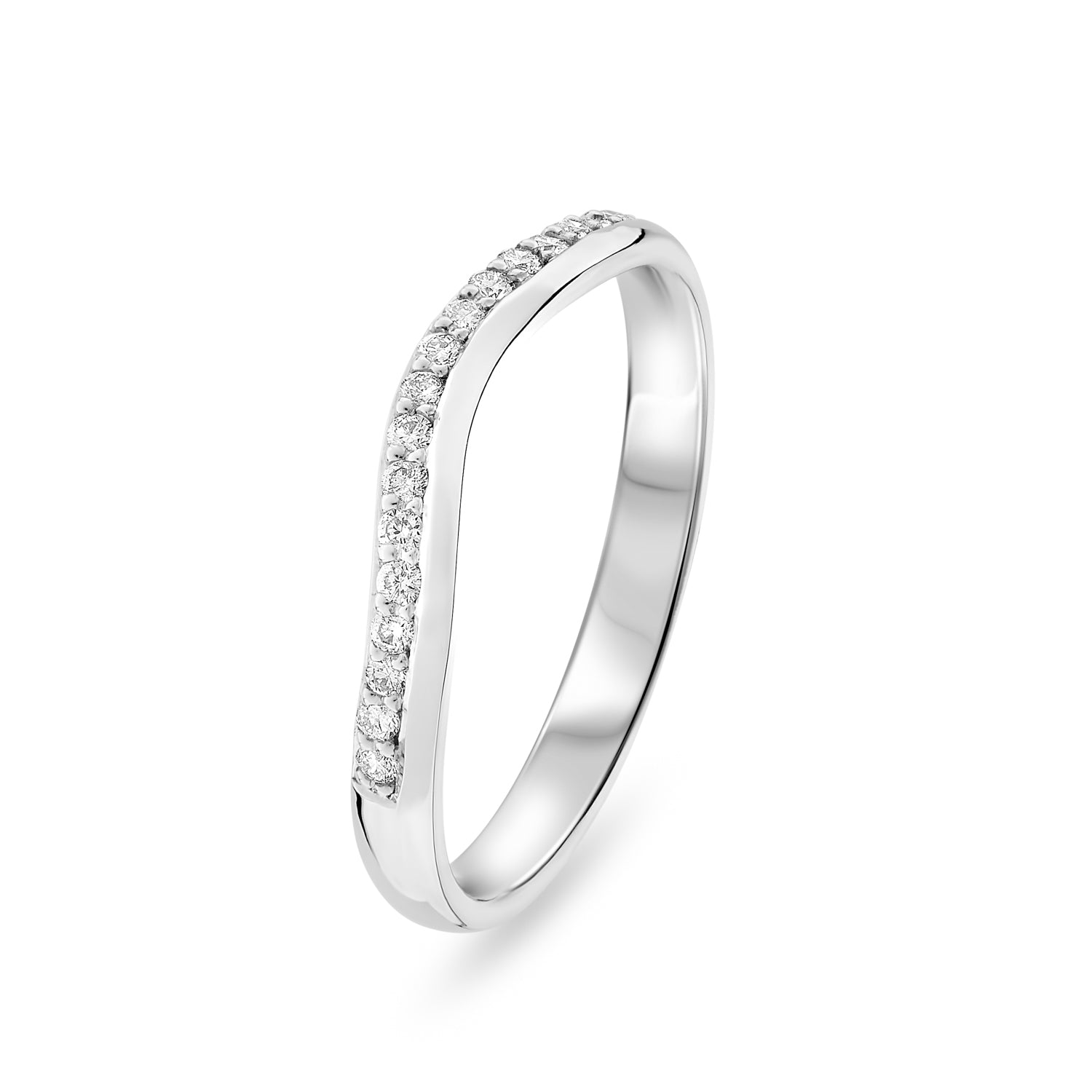 Diamond Shaped Wedding Ring. 0.14ct