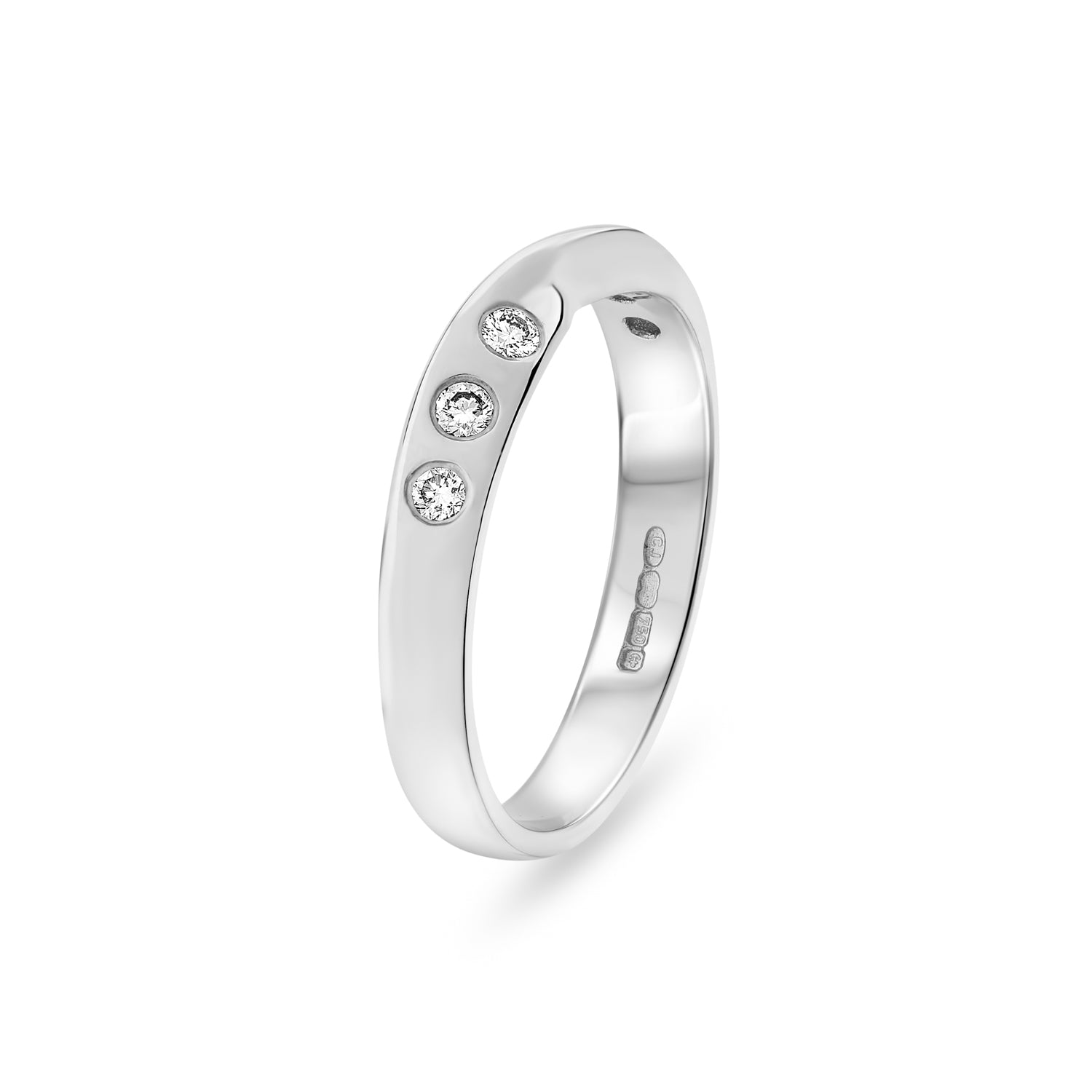 Diamond Twist Wedding Ring. 0.12ct