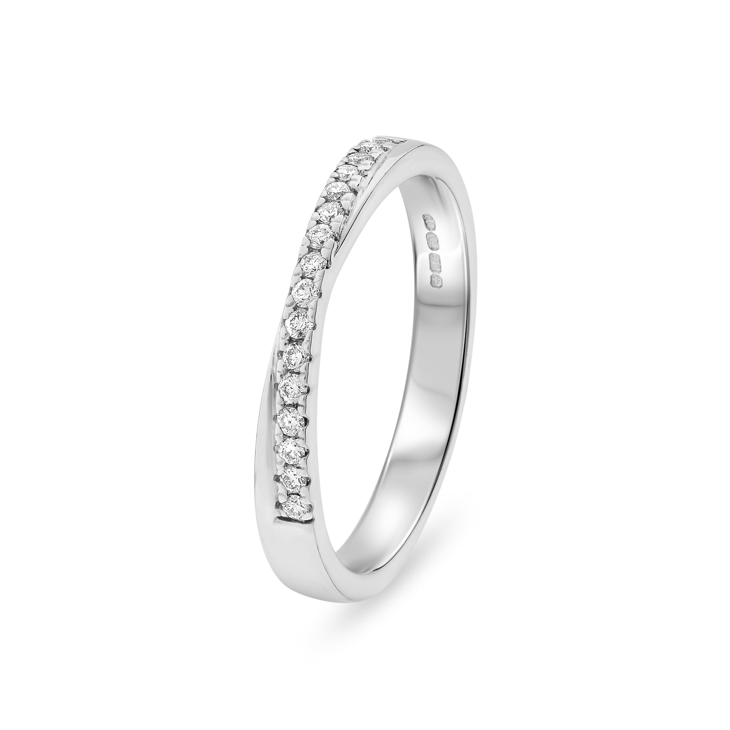 Diamond Shaped Wedding Ring. 0.15ct