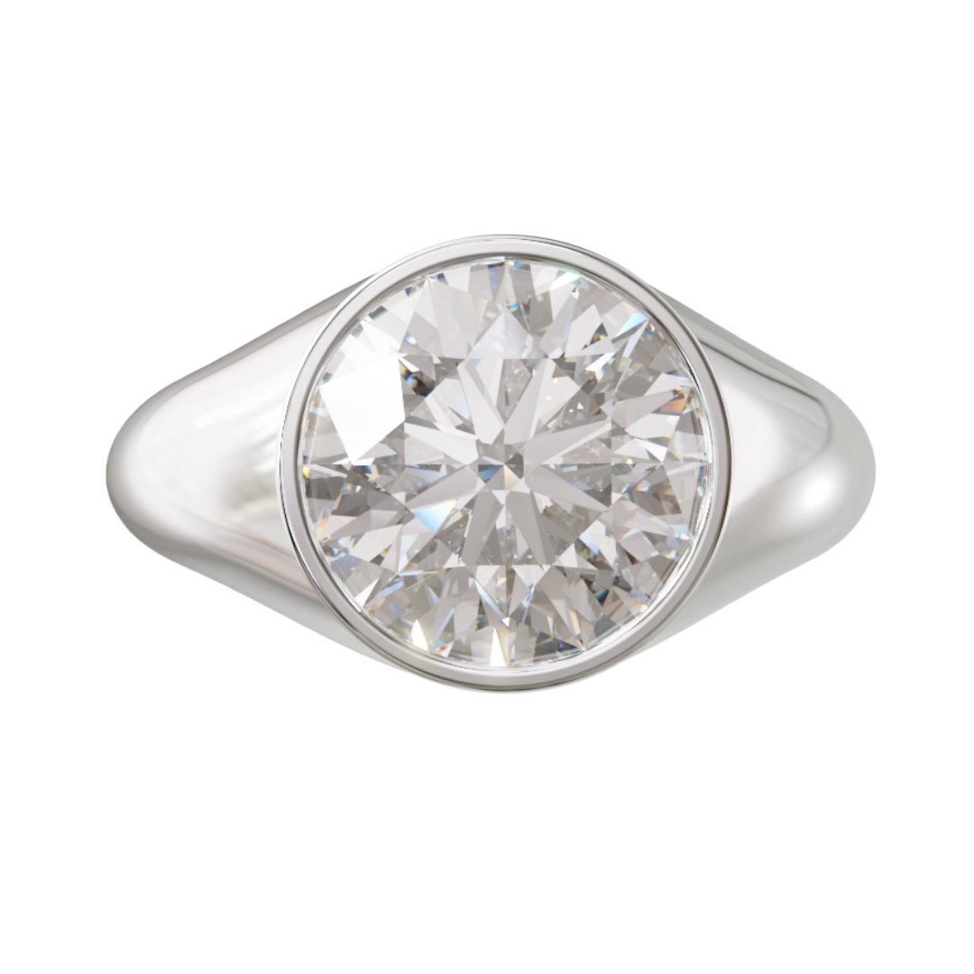 Lab Grown Diamond Round Single Stone Ring