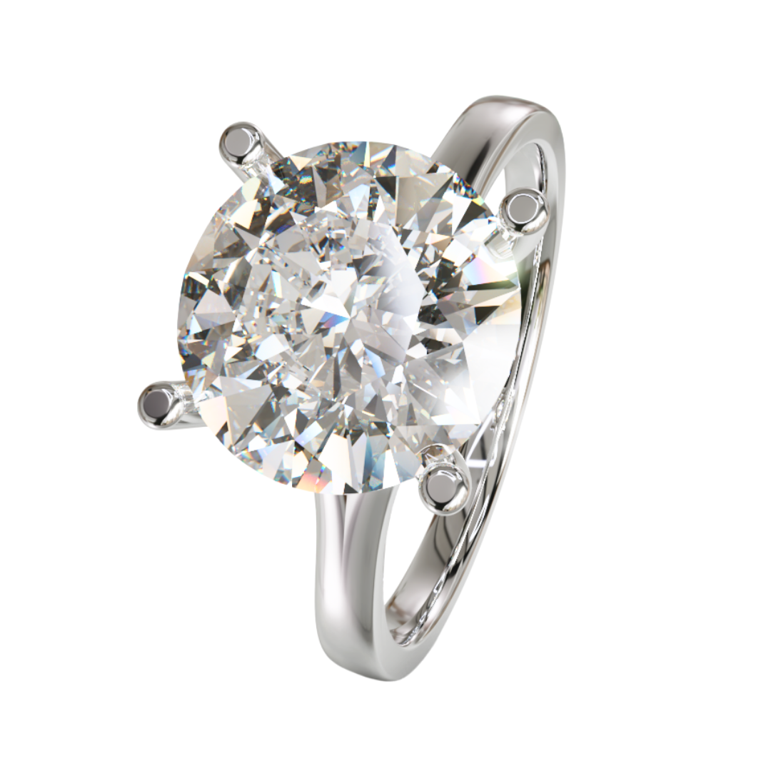 Lab Grown Diamond Round Single Stone Ring