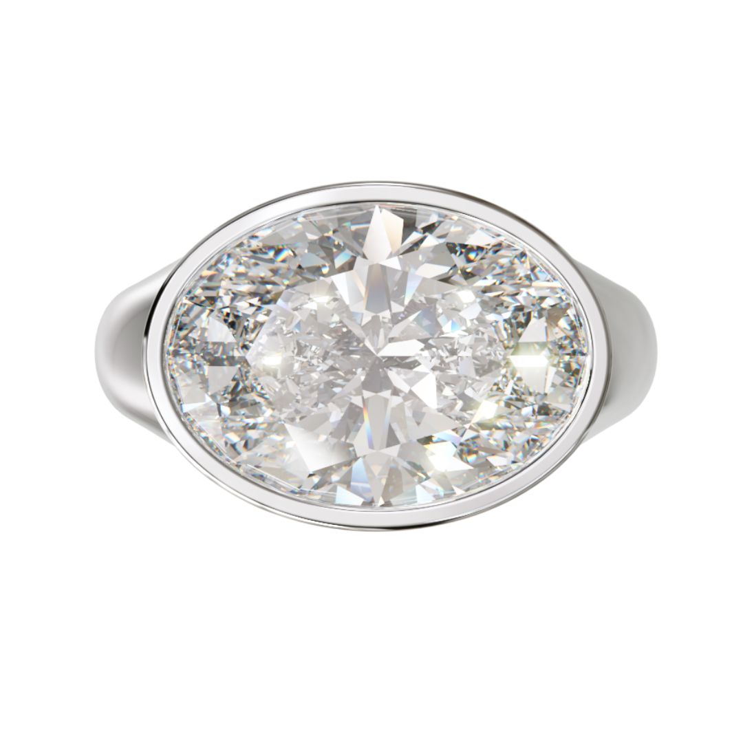 Lab Grown Diamond Oval East West Ring