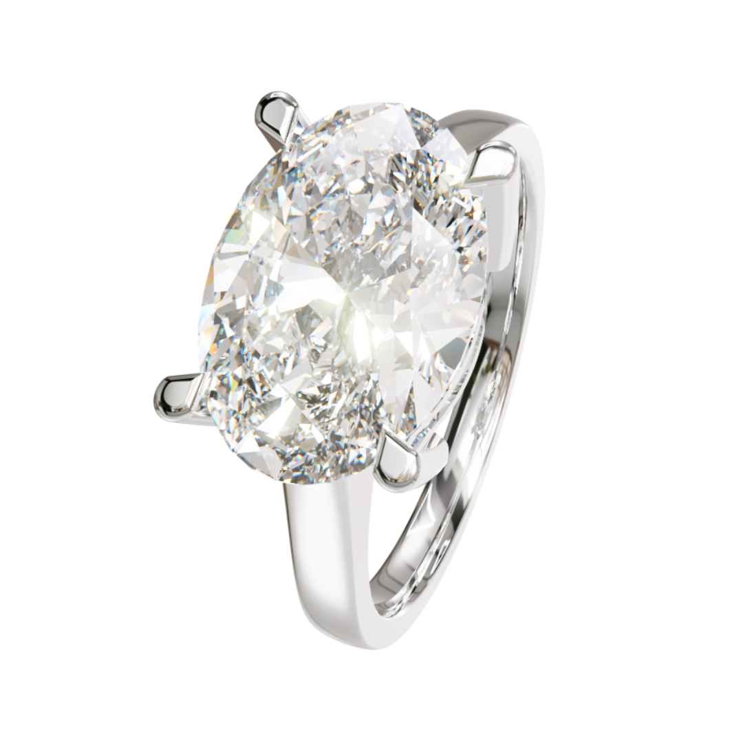 Lab Grown Diamond Oval East West Ring