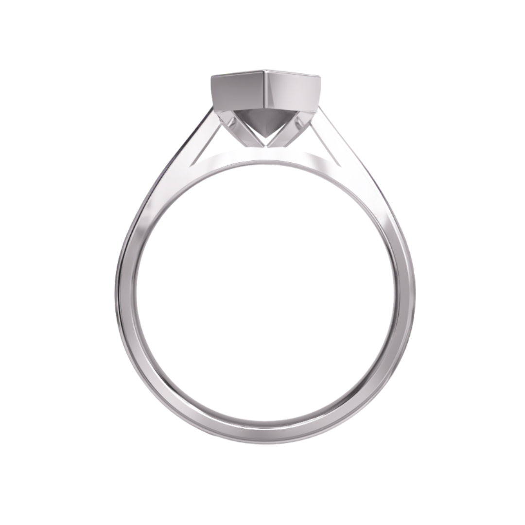 Lab Grown Diamond Hexagonal Single Stone Ring