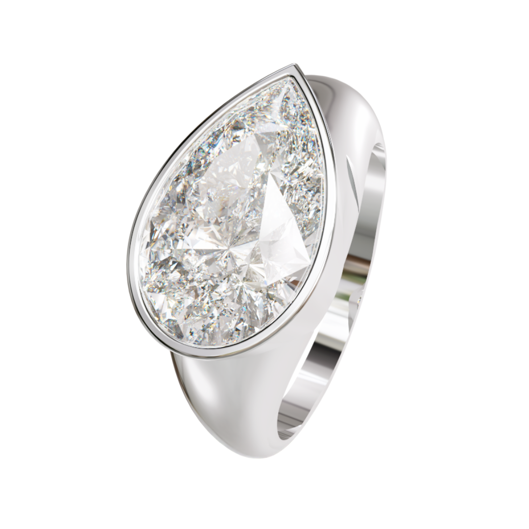 Lab Grown Diamond Pear East West Ring