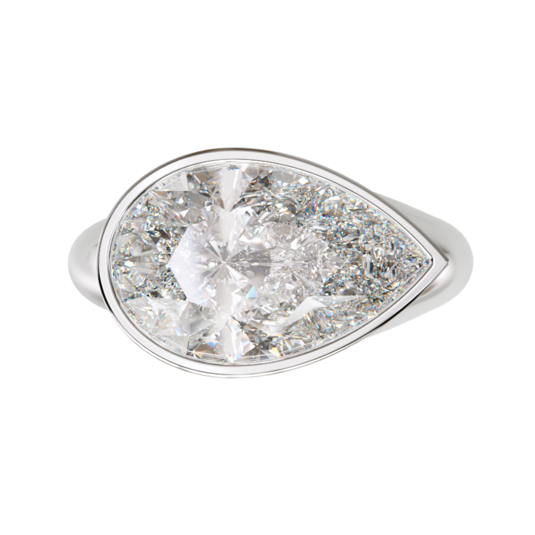 Lab Grown Diamond Pear East West Ring
