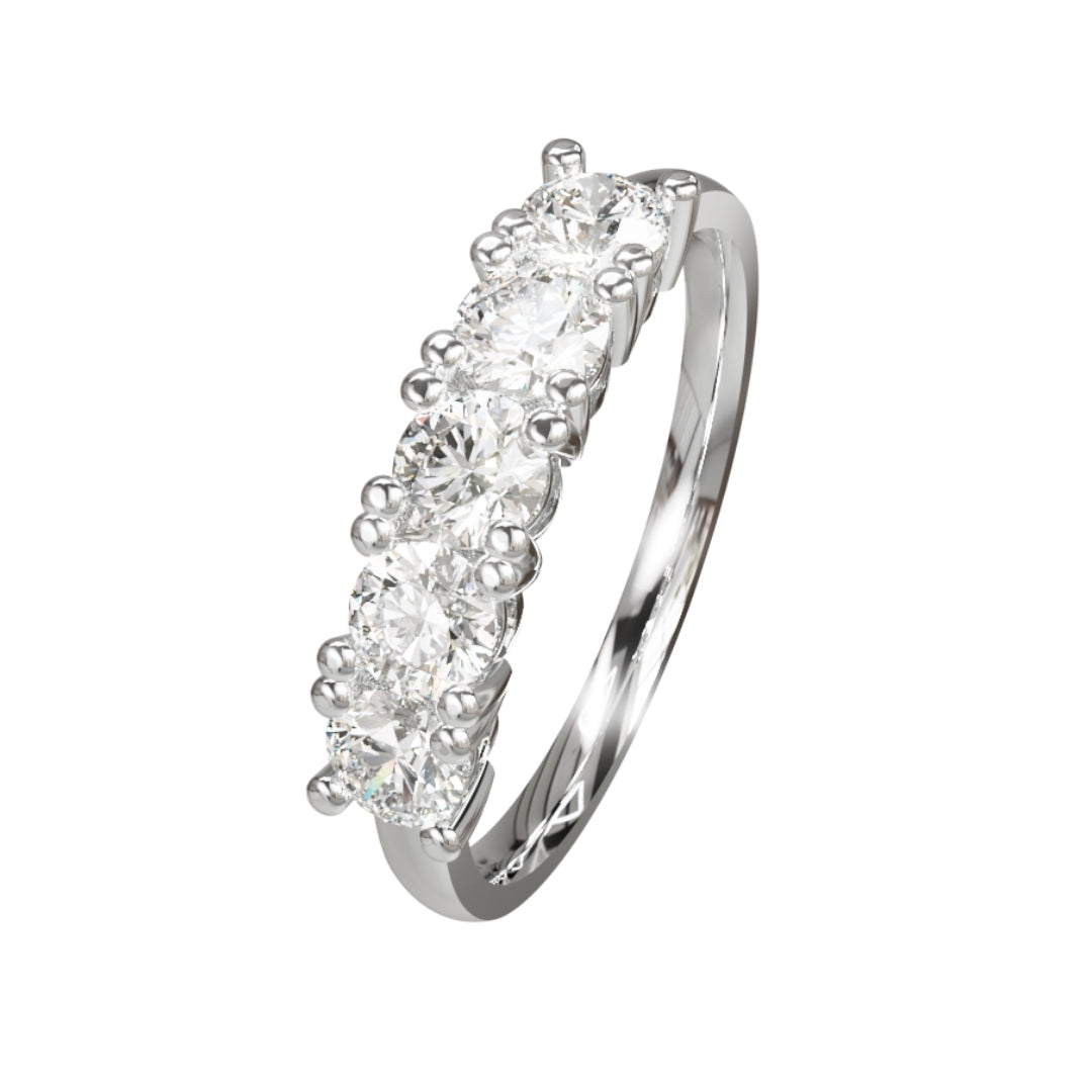 Lab Grown Diamond Five Stone Eternity Ring