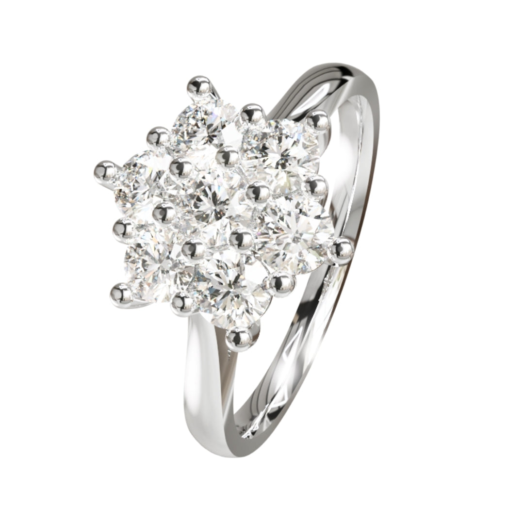 Lab Grown Diamond Cluster Ring (In Stock)
