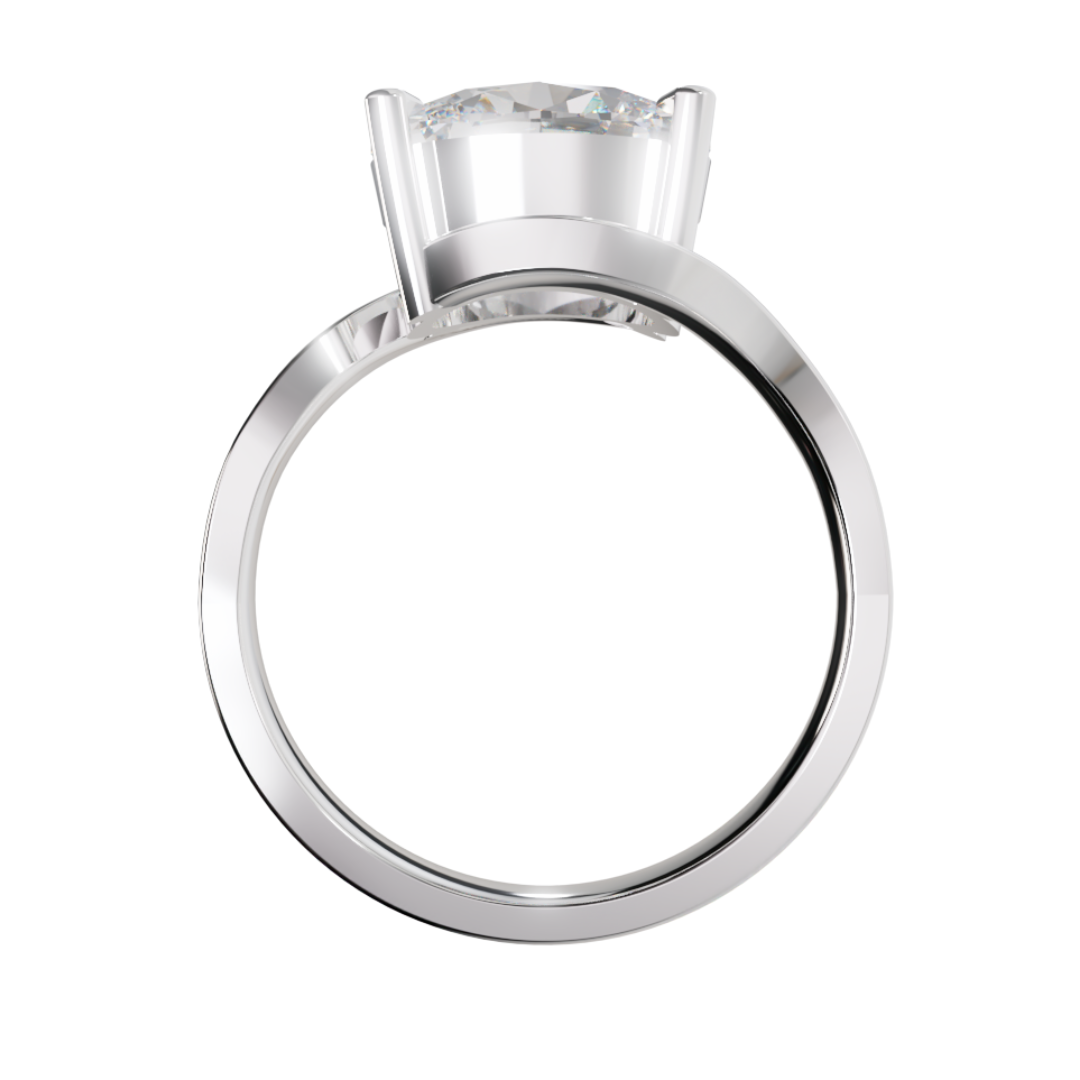 Lab Grown Diamond Oval East West Twist Ring