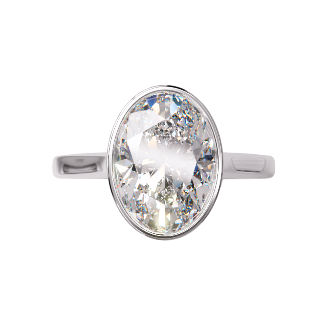 Lab Grown Diamond Oval Single Stone Ring
