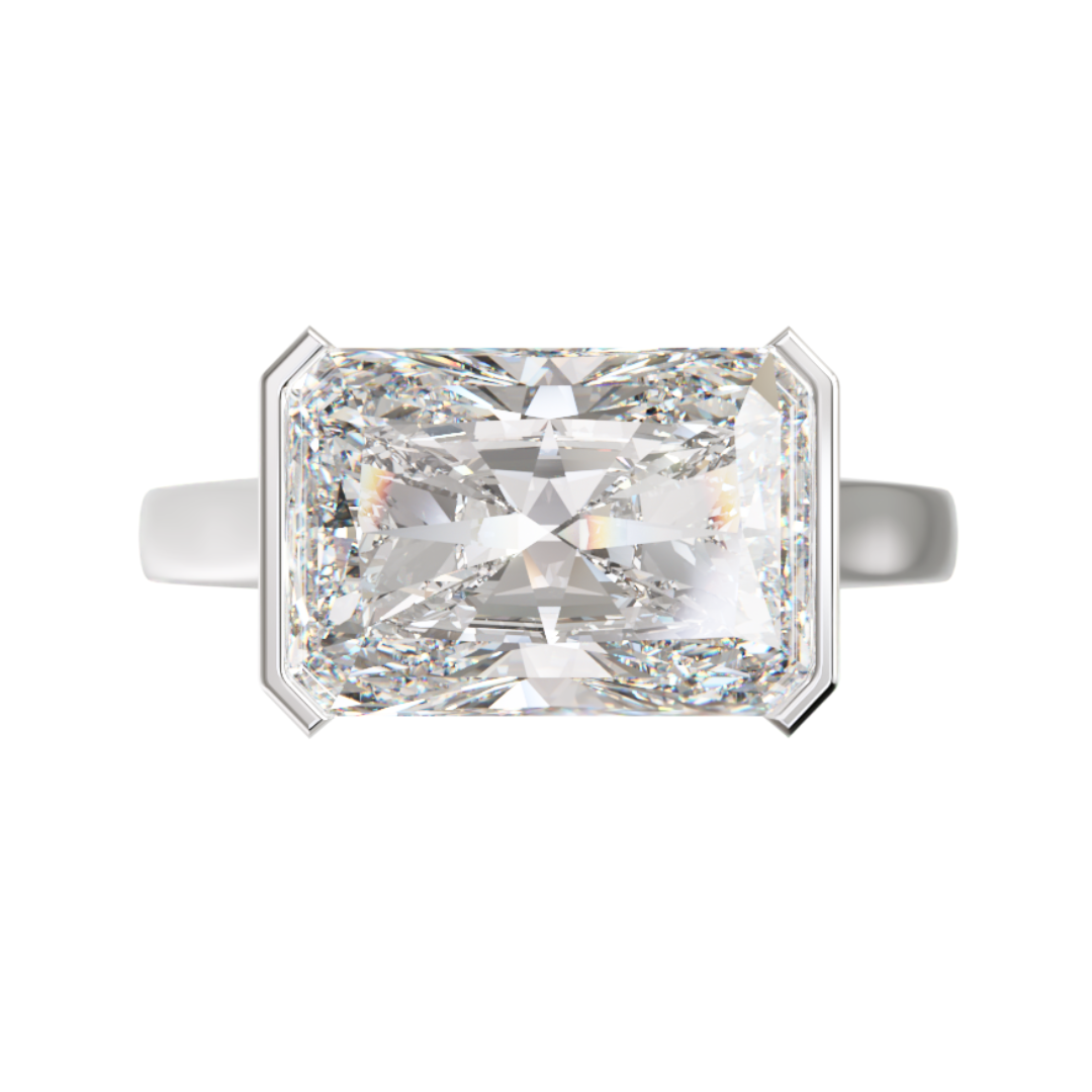 Lab Grown Diamond Radiant East West Ring