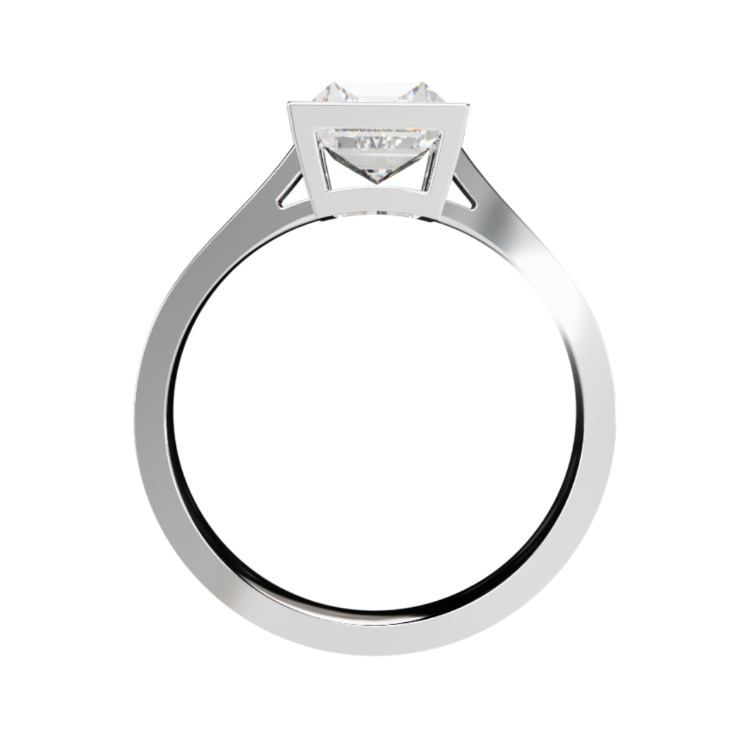 Lab Grown Diamond Baguette Cut Single Stone Ring