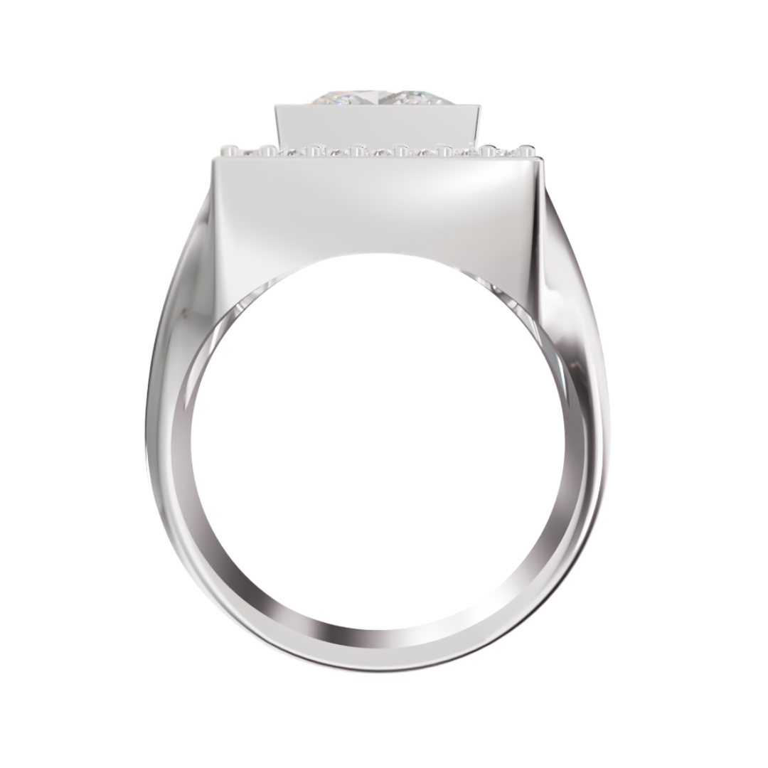 Lab Grown Diamond Princess Halo Ring