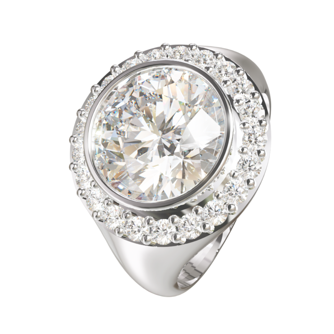Lab Grown Diamond Round Halo Ring