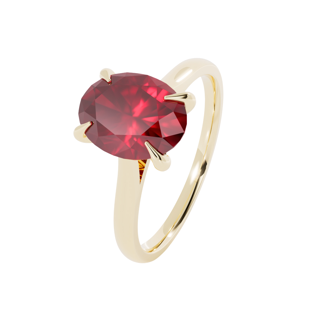 Lab Grown Gemstone Single Stone Ring