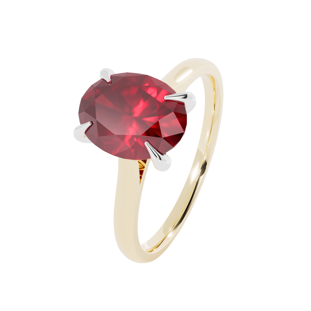 Lab Grown Gemstone Single Stone Ring
