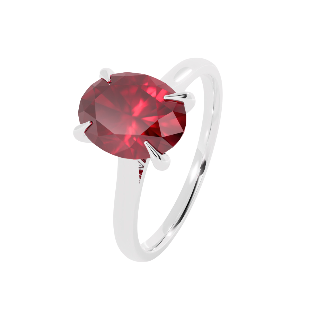 Lab Grown Gemstone Single Stone Ring