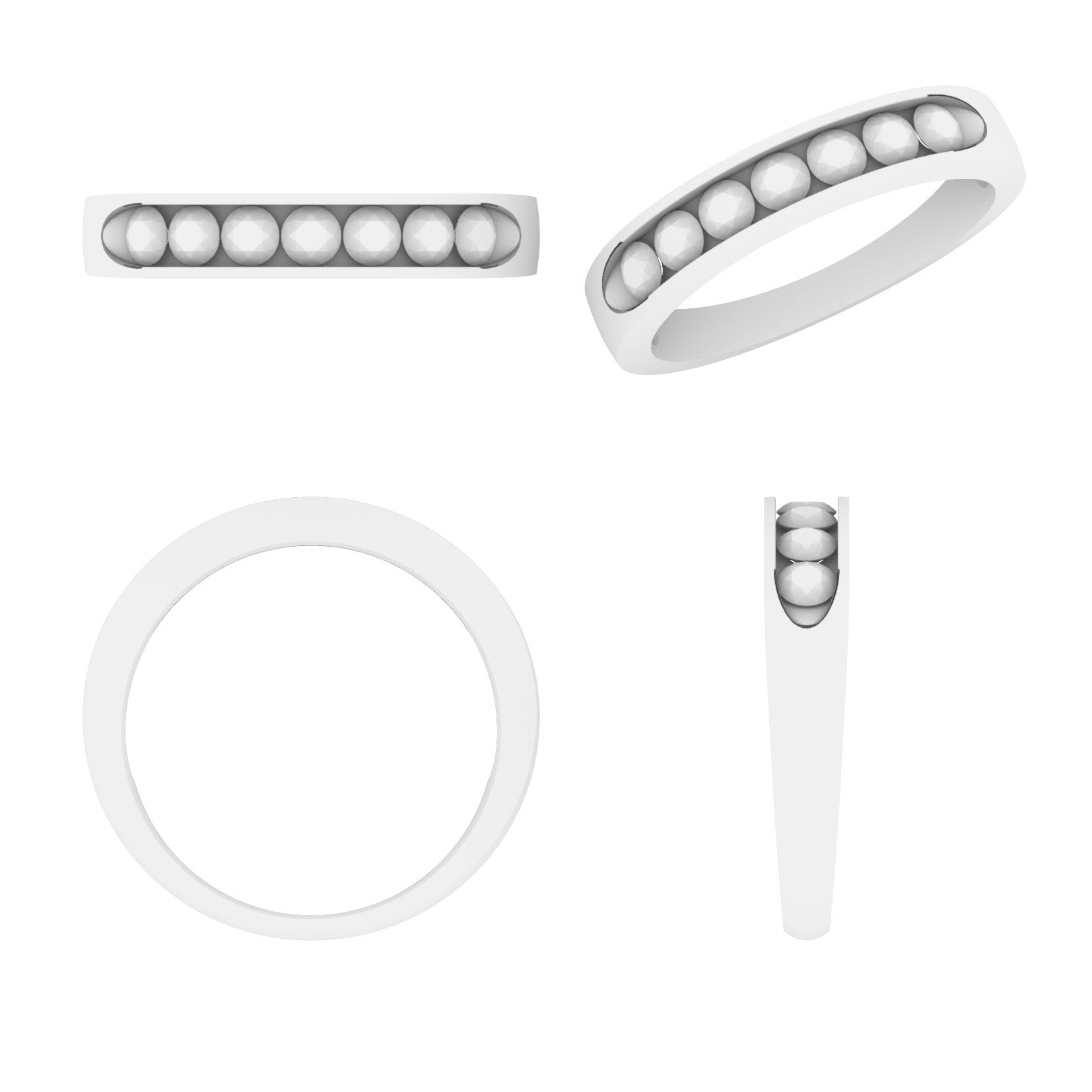 Lab Grown Diamond Seven Stone Channel Set Eternity Ring (In Stock)