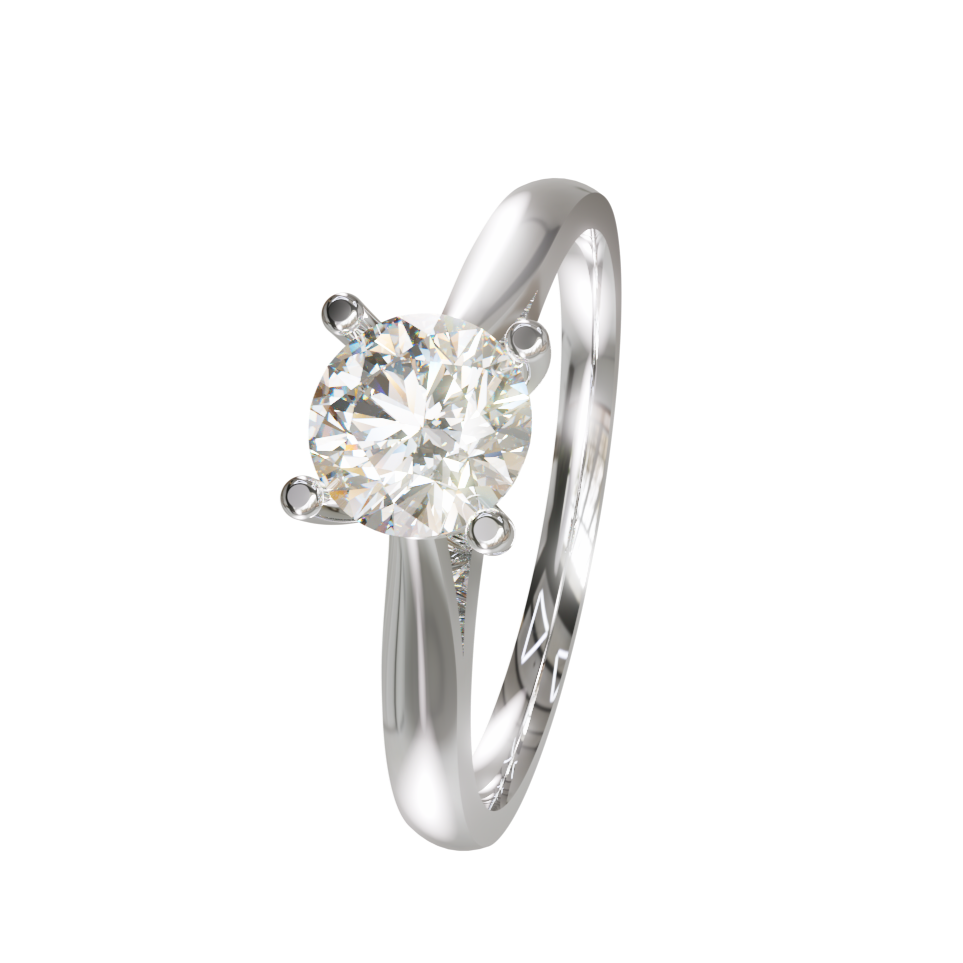 Lab Grown Diamond Round Single Stone Ring (In Stock)