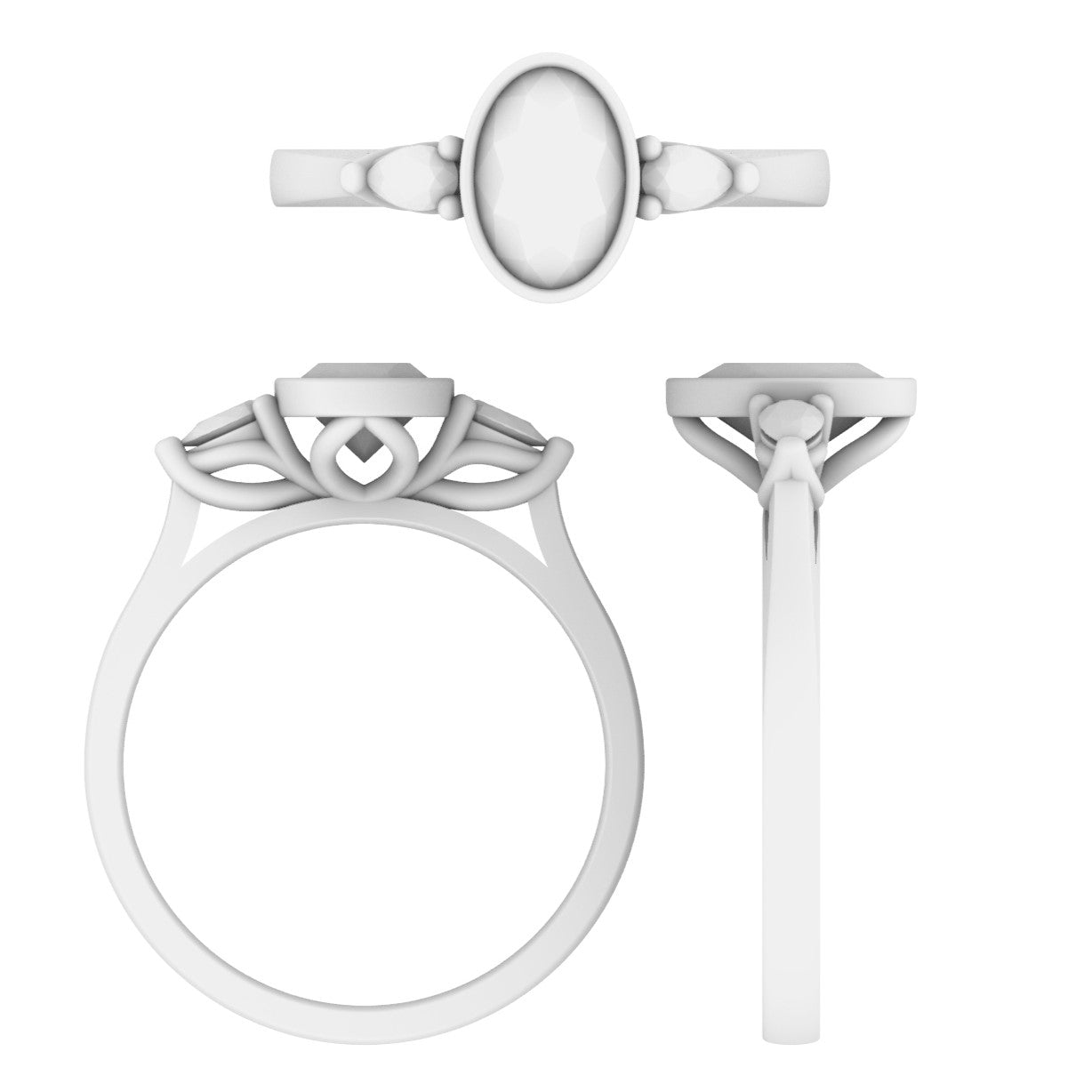 Lab Grown Diamond 3 Stone Ring