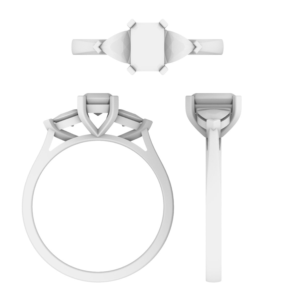 Lab Grown Diamond 3 Stone Ring