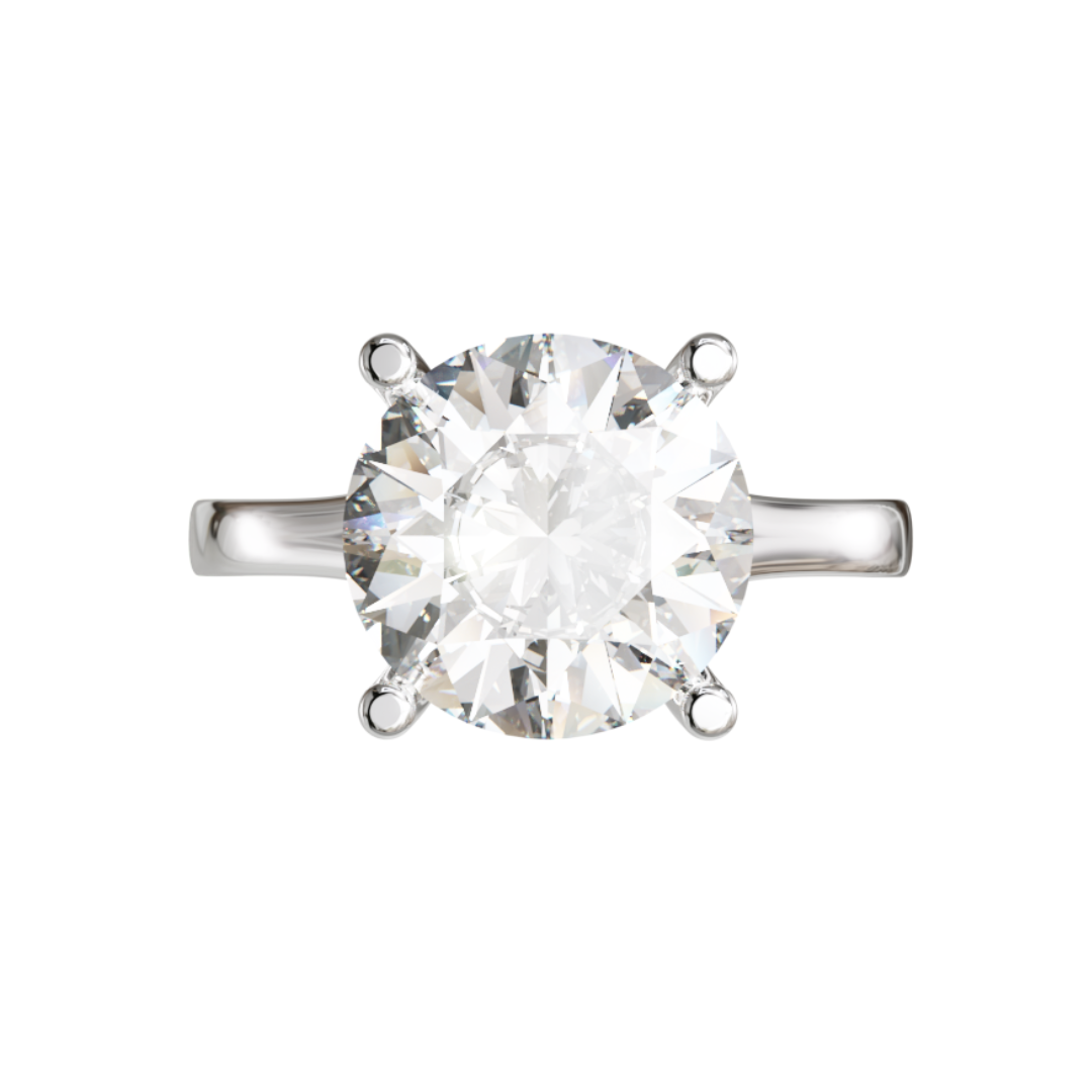 Lab Grown Diamond Round Single Stone Ring