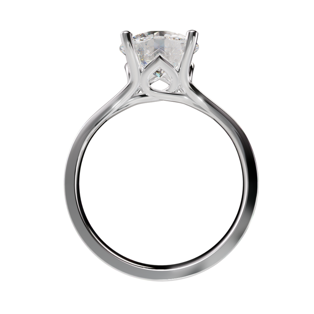 Lab Grown Diamond Round Single Stone Ring