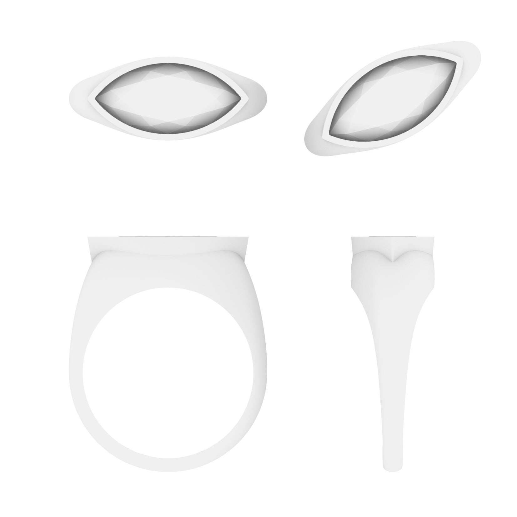 Lab Grown Diamond Marquise East West Ring