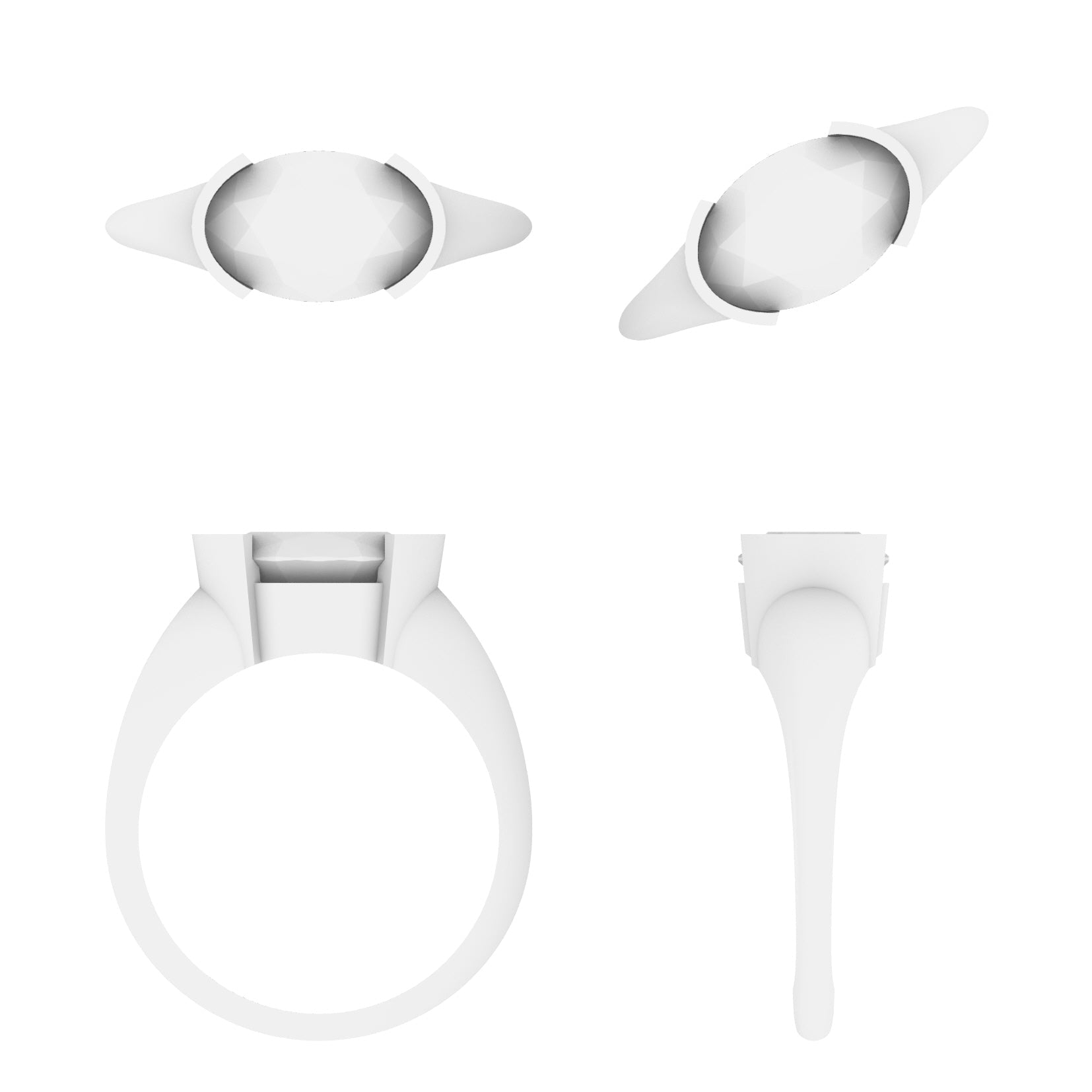 Lab Grown Diamond Oval East West Ring