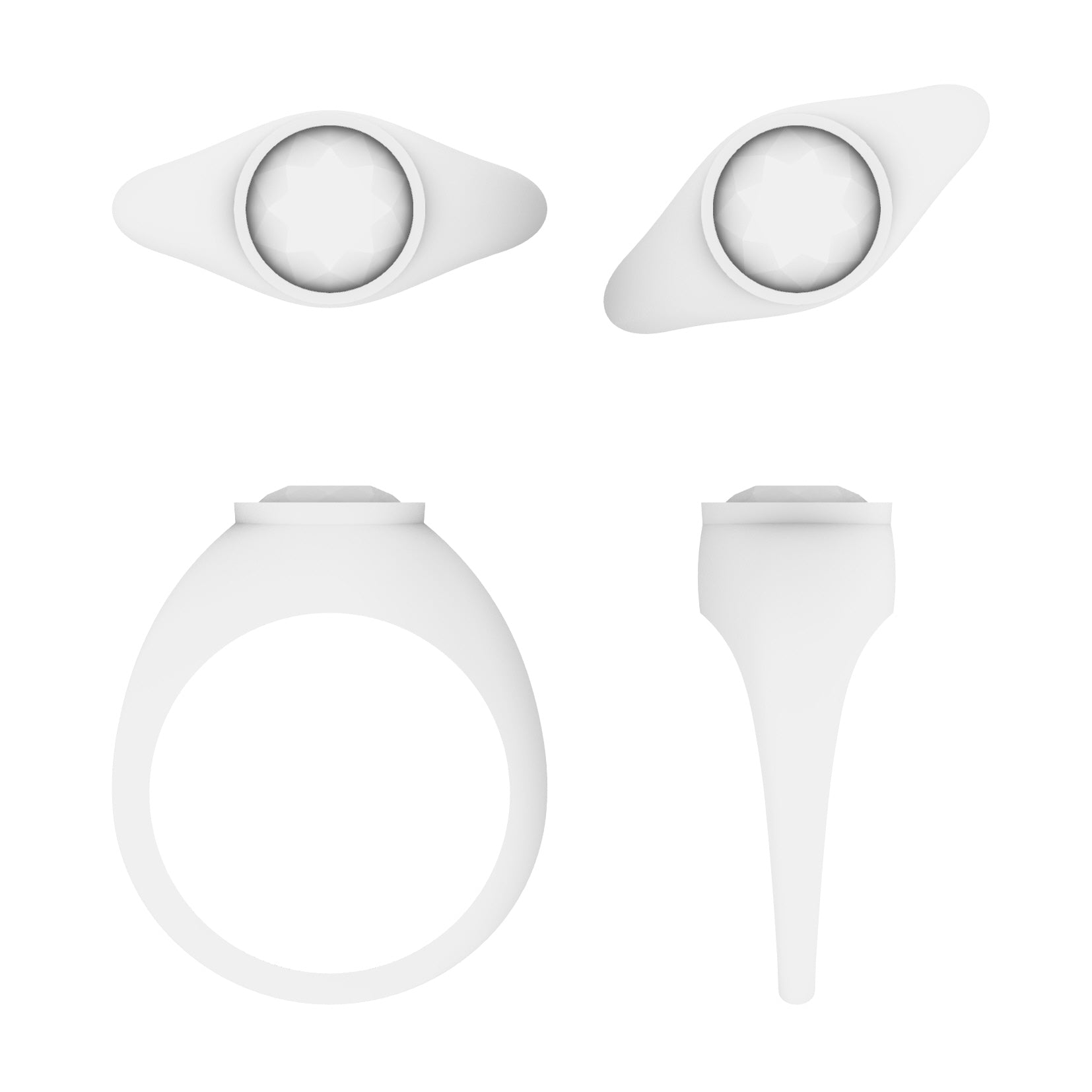 Lab Grown Diamond Round Single Stone Ring