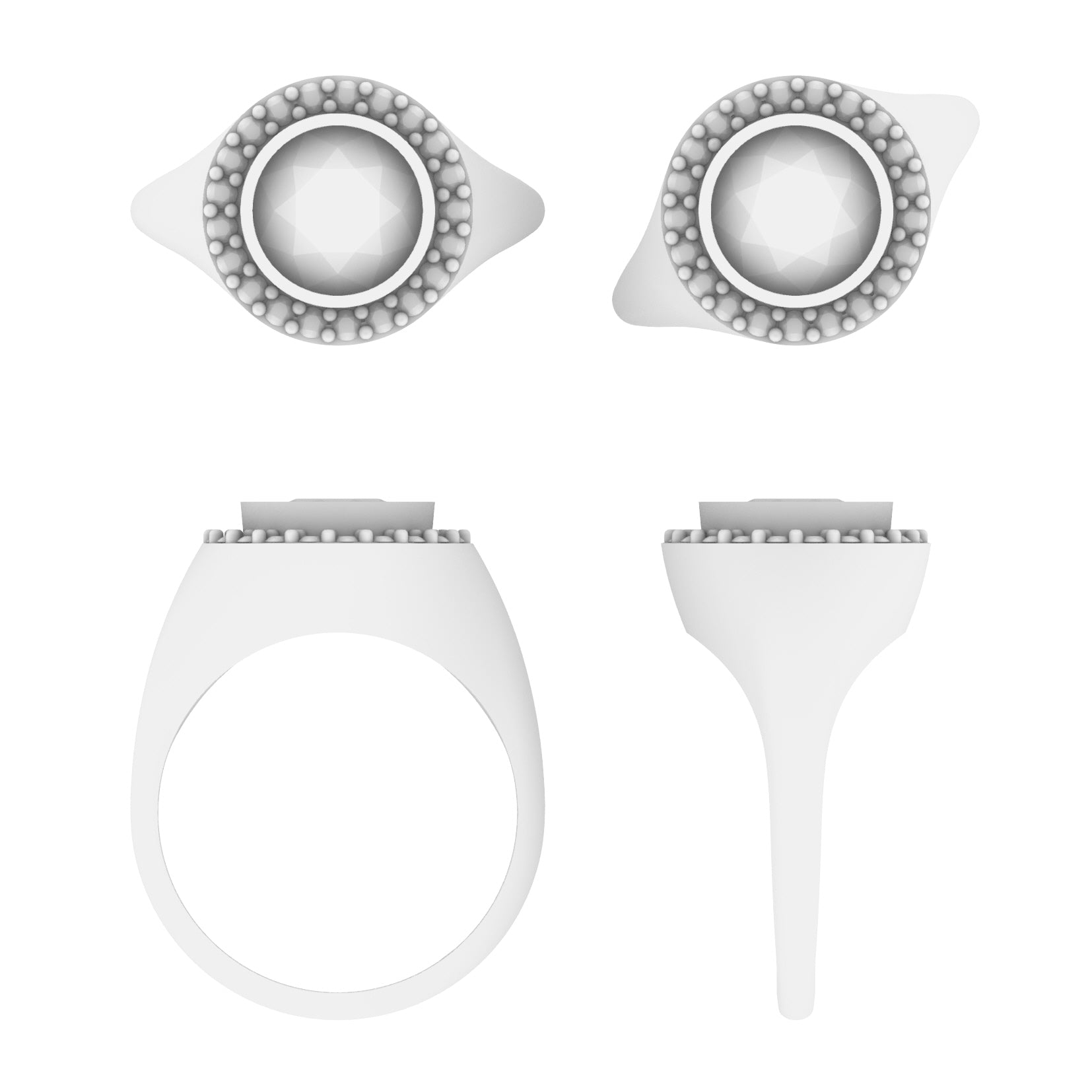 Lab Grown Diamond Round Halo Ring