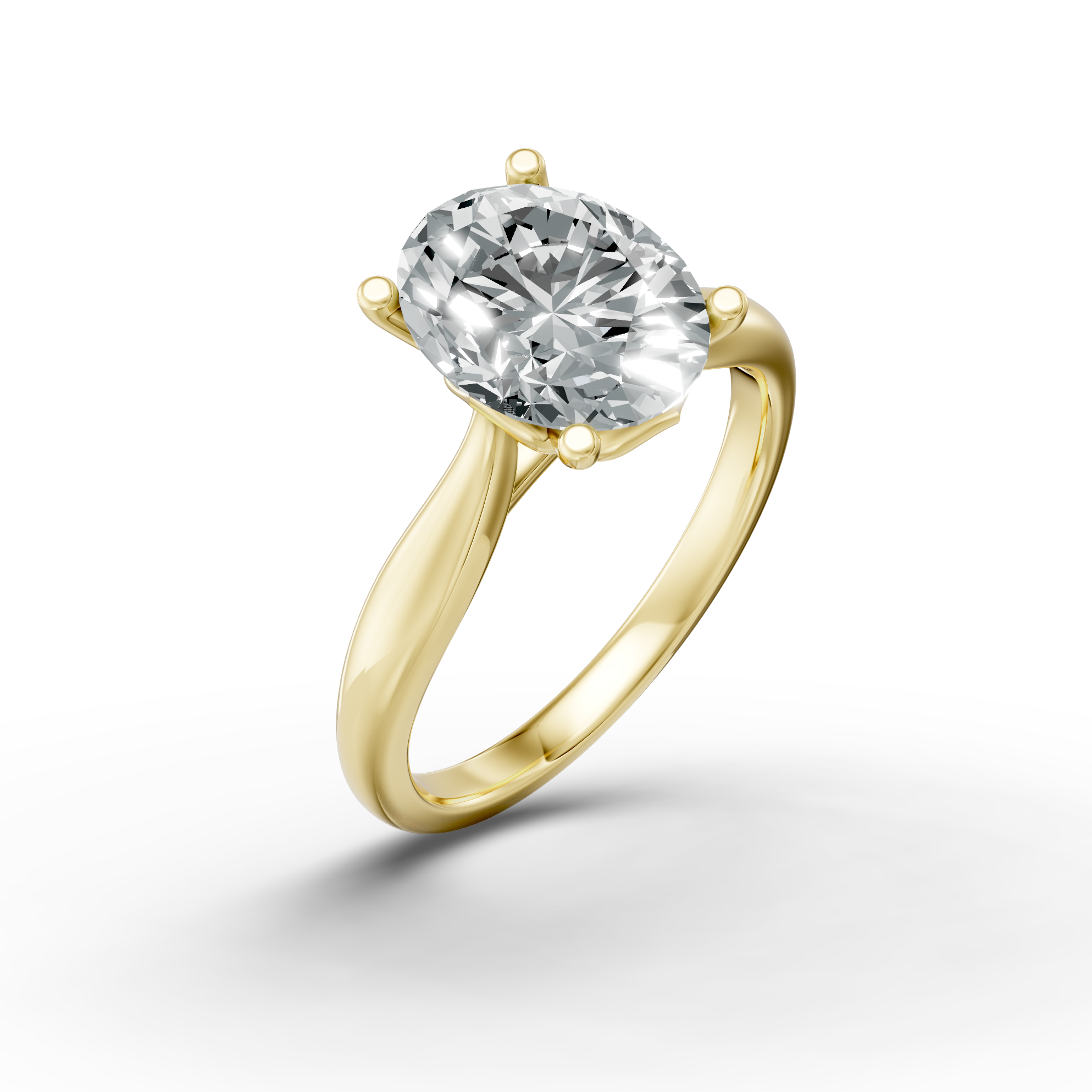 Lab Grown Diamond Oval Single Stone Ring
