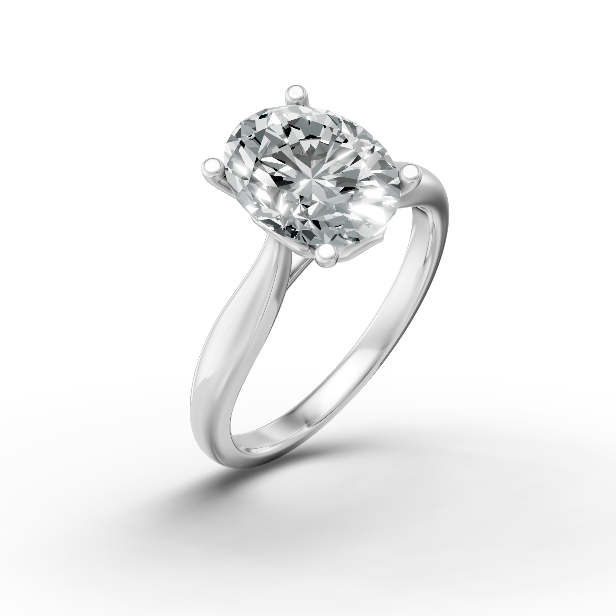 Lab Grown Diamond Oval Single Stone Ring