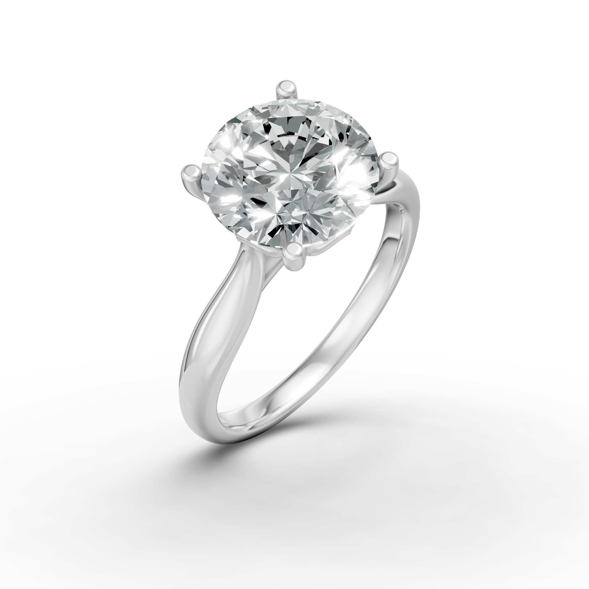 Lab Grown Diamond Round Single Stone Ring
