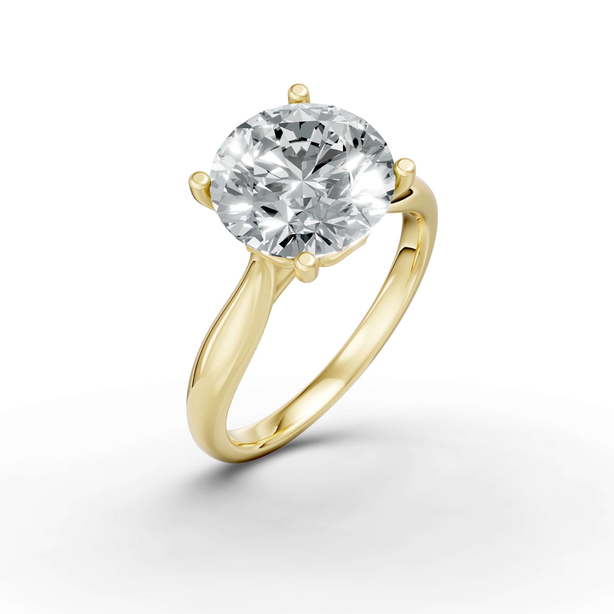 Lab Grown Diamond Round Single Stone Ring