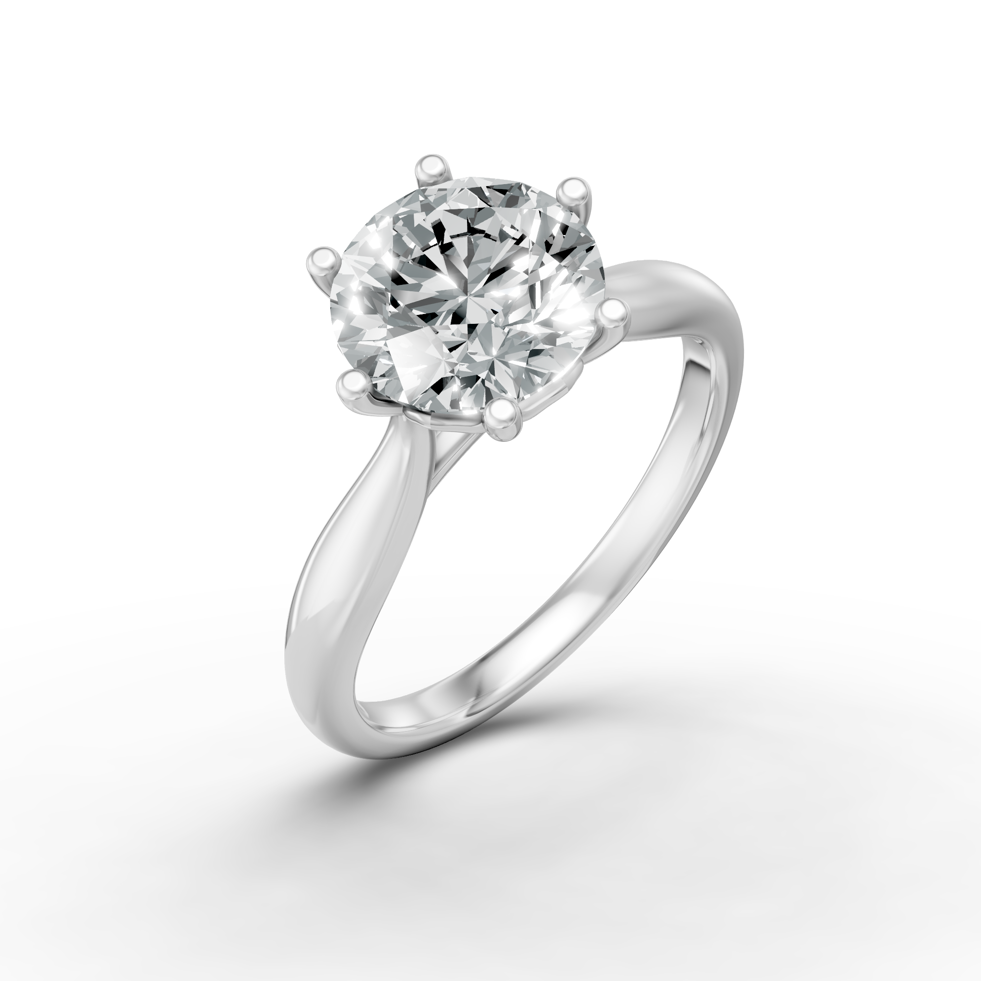 Lab Grown Diamond Round Single Stone Ring