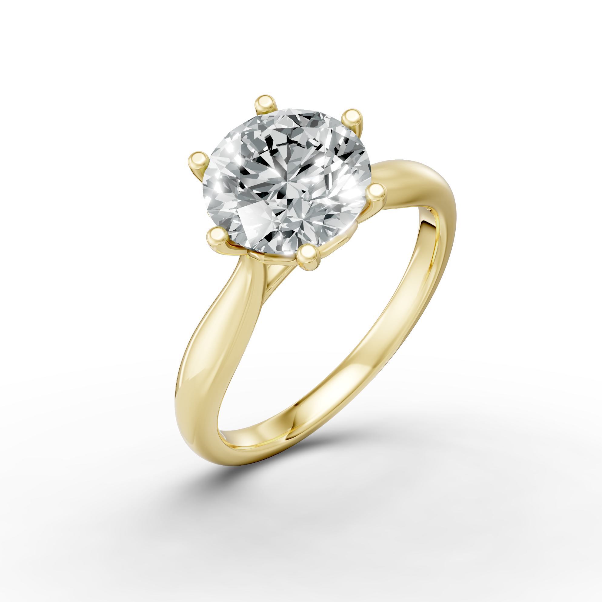 Lab Grown Diamond Round Single Stone Ring