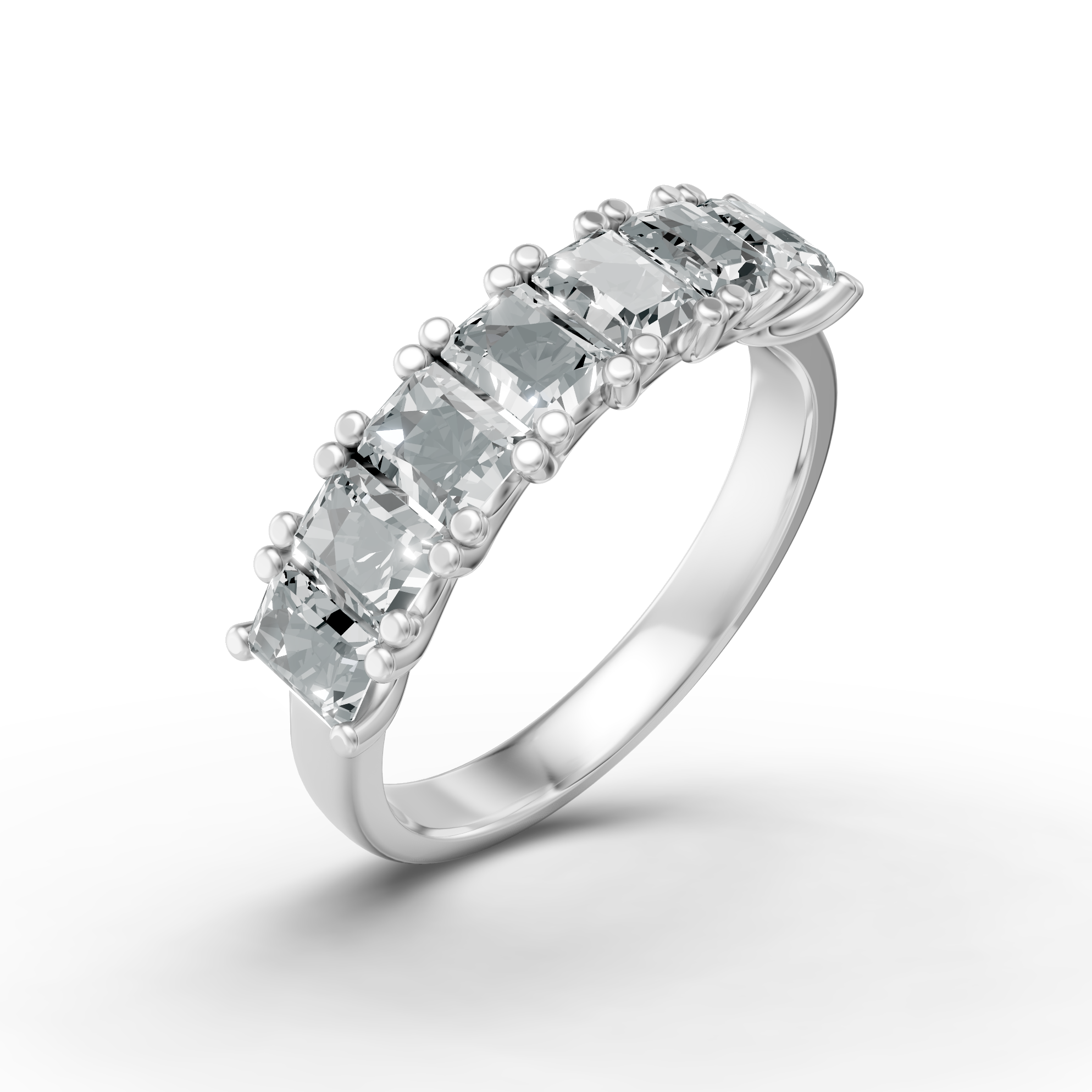 Lab Grown Diamond Radiant Seven Stone Eternity Ring