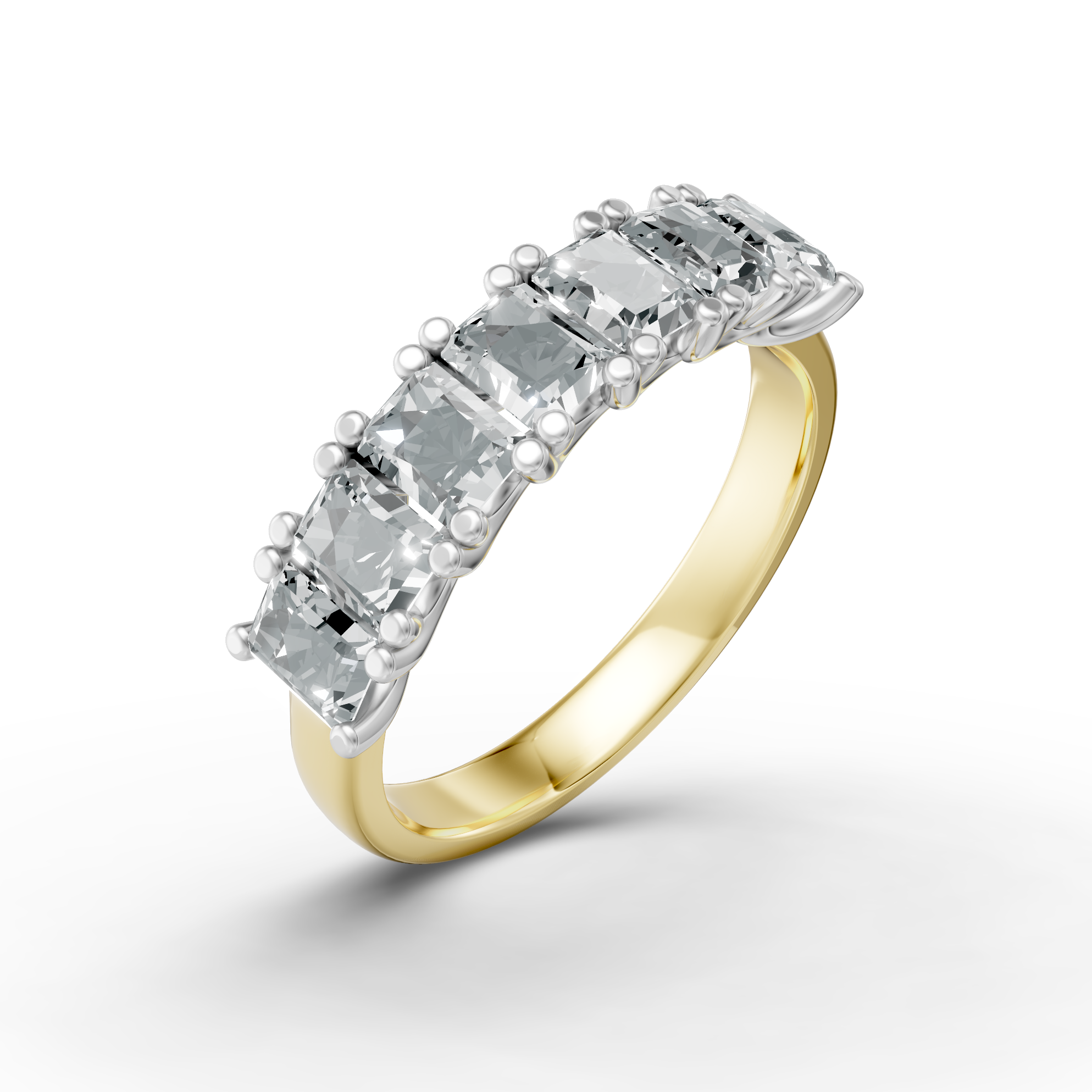Lab Grown Diamond Radiant Seven Stone Eternity Ring
