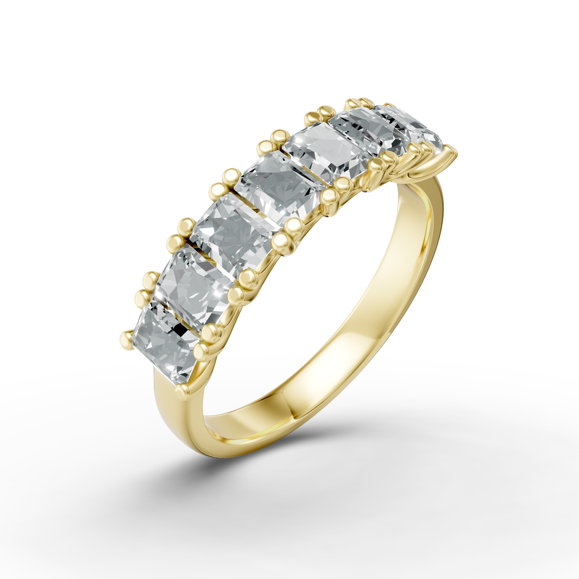 Lab Grown Diamond Radiant Seven Stone Eternity Ring
