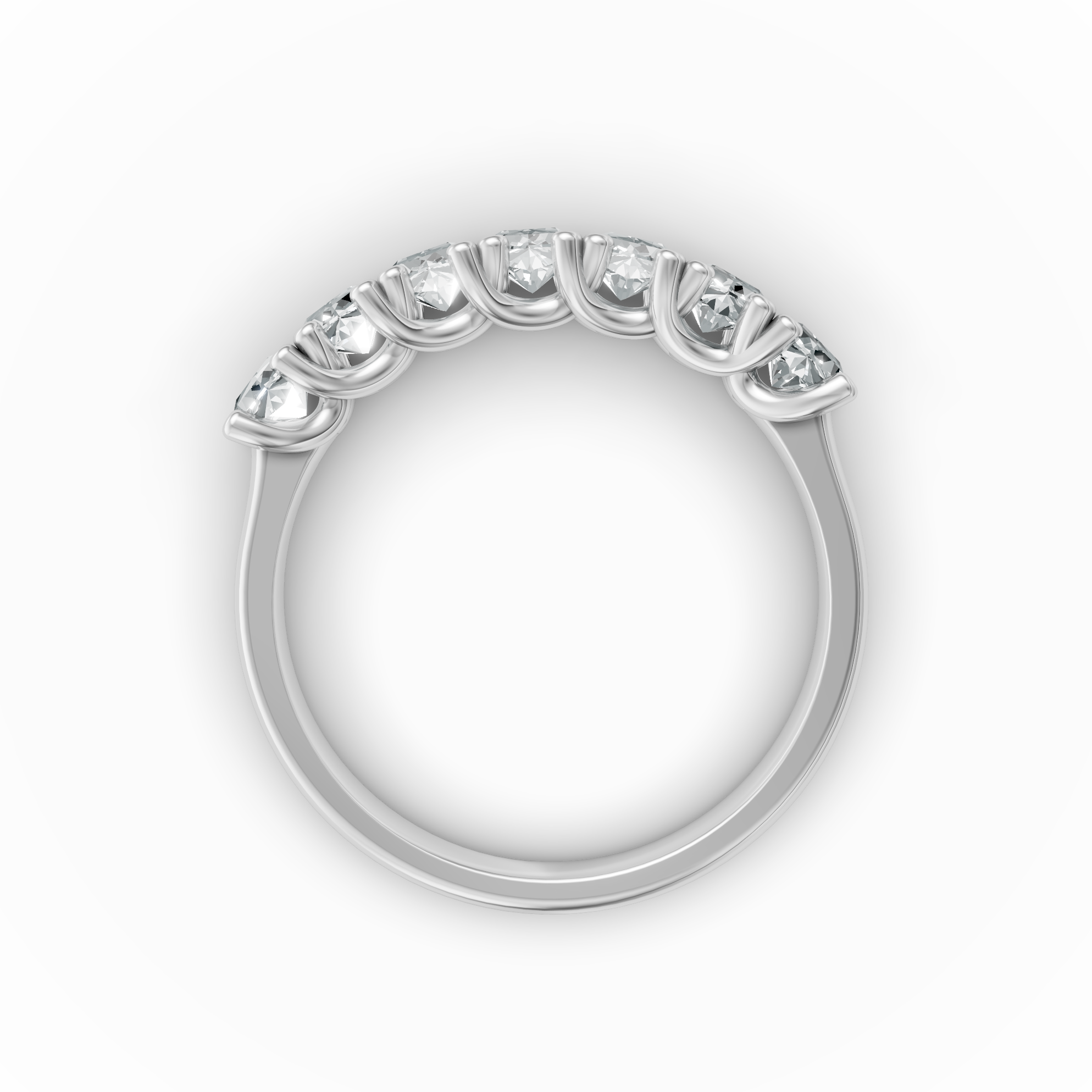 Lab Grown Diamond Radiant Seven Stone Eternity Ring