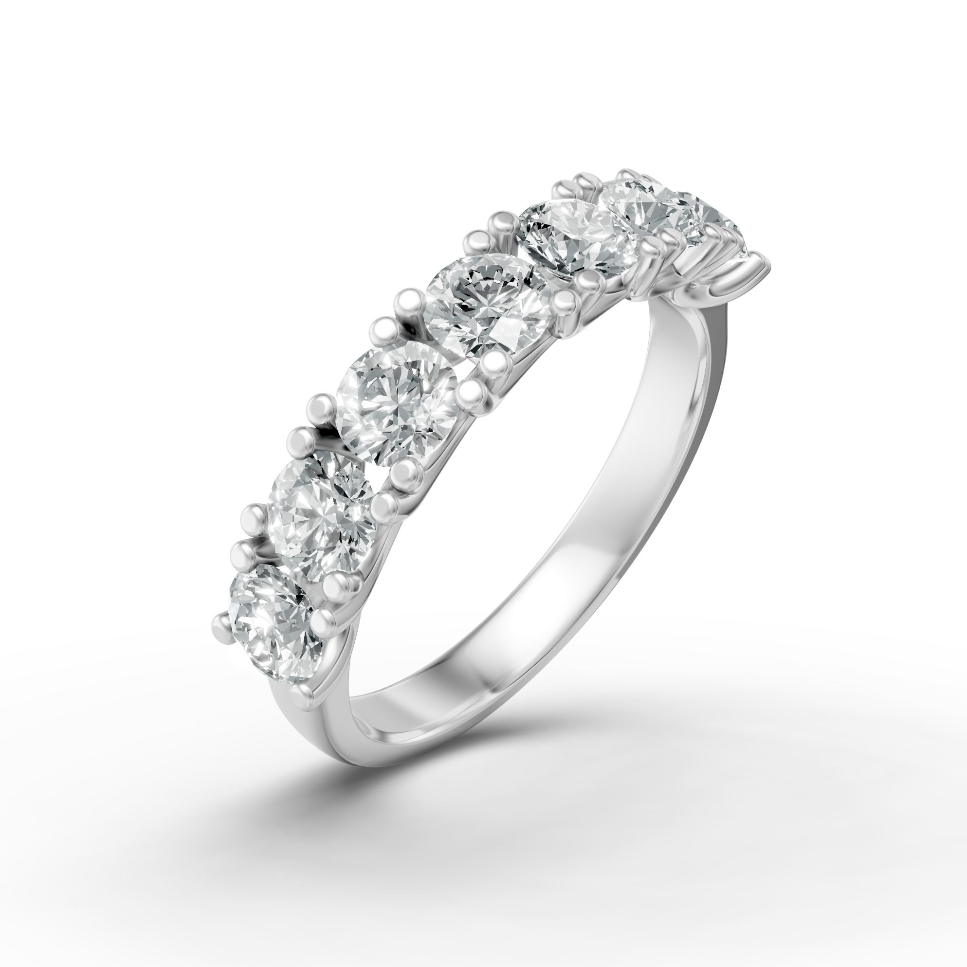 Lab Grown Diamond Round Seven Stone Eternity Ring