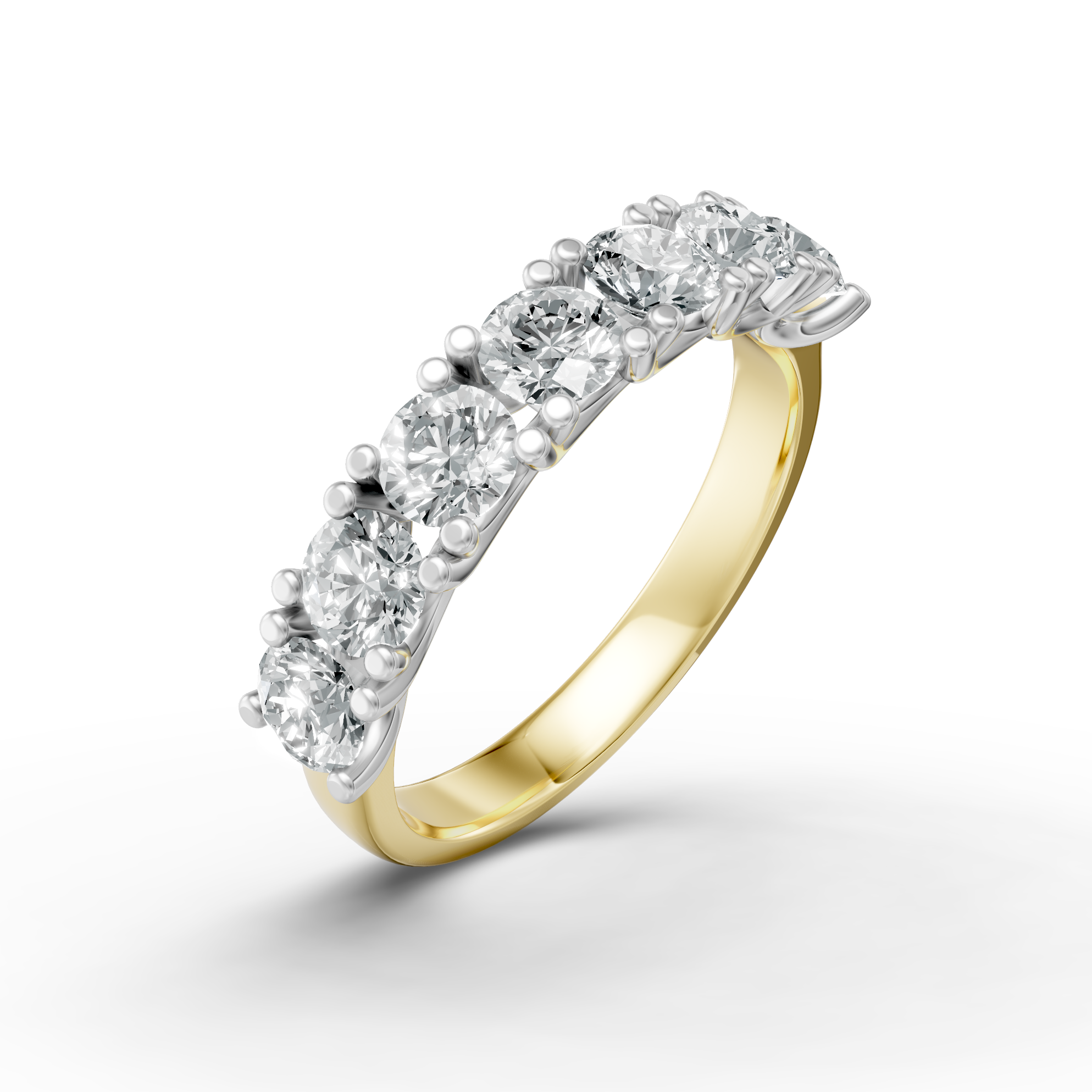 Lab Grown Diamond Round Seven Stone Eternity Ring