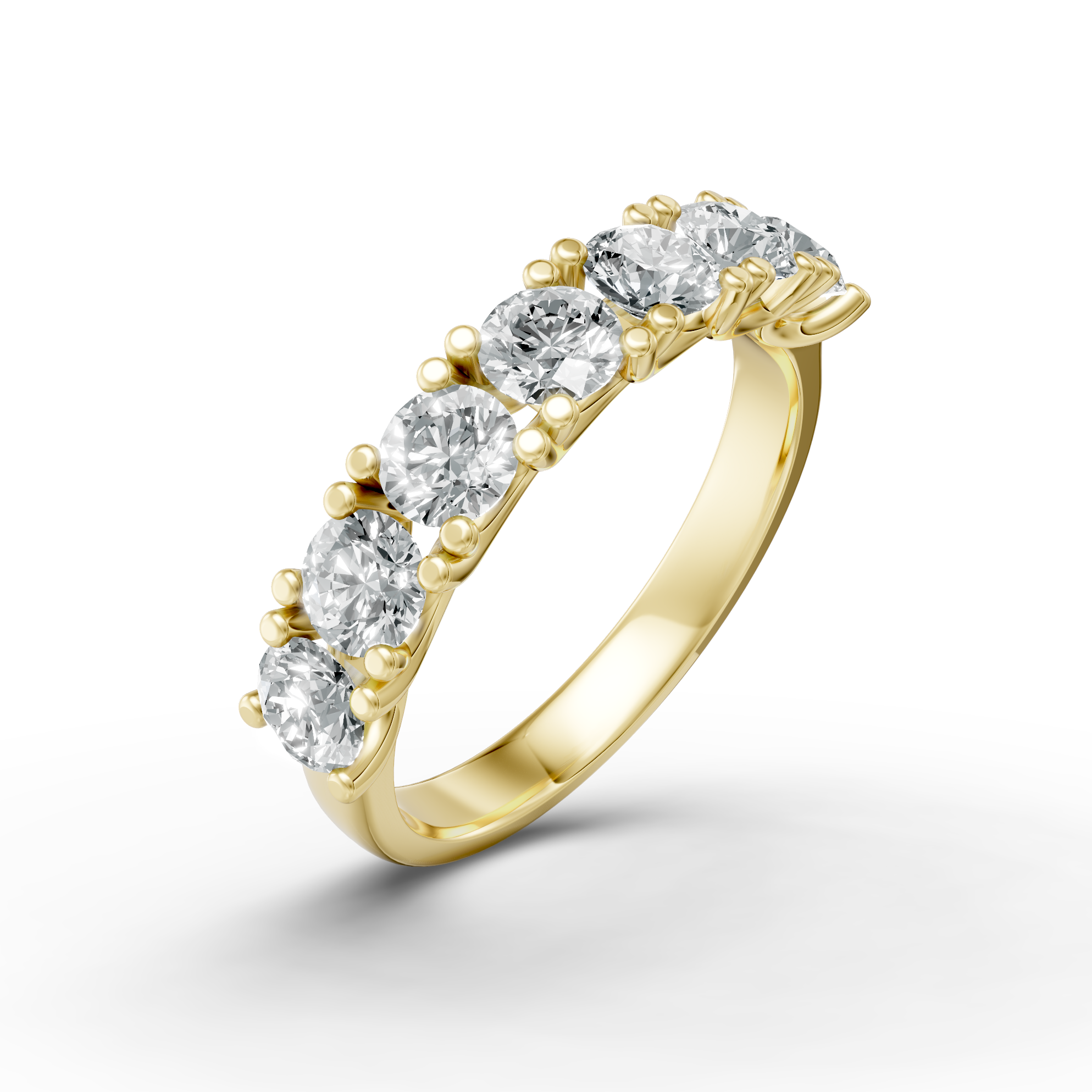 Lab Grown Diamond Round Seven Stone Eternity Ring