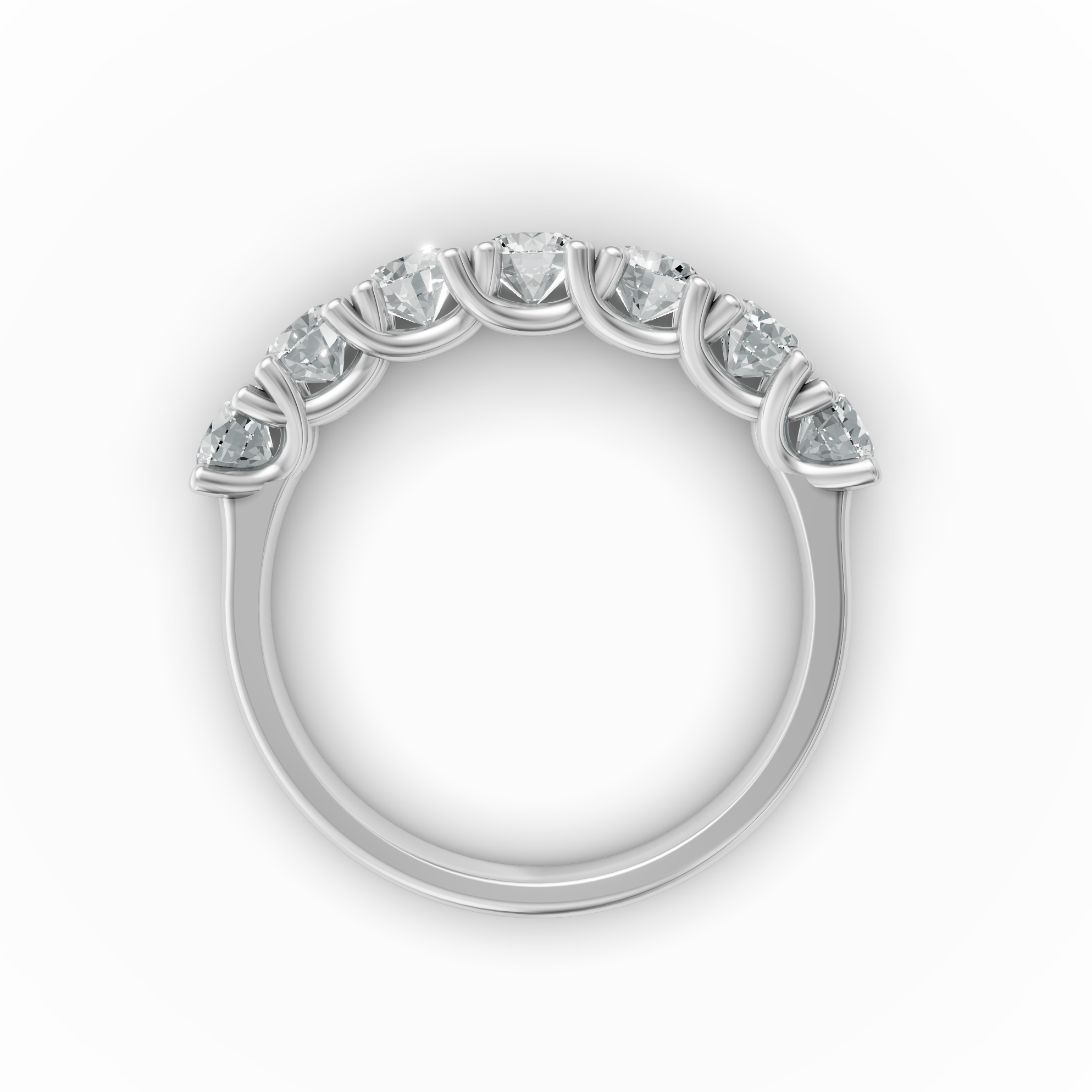 Lab Grown Diamond Round Seven Stone Eternity Ring
