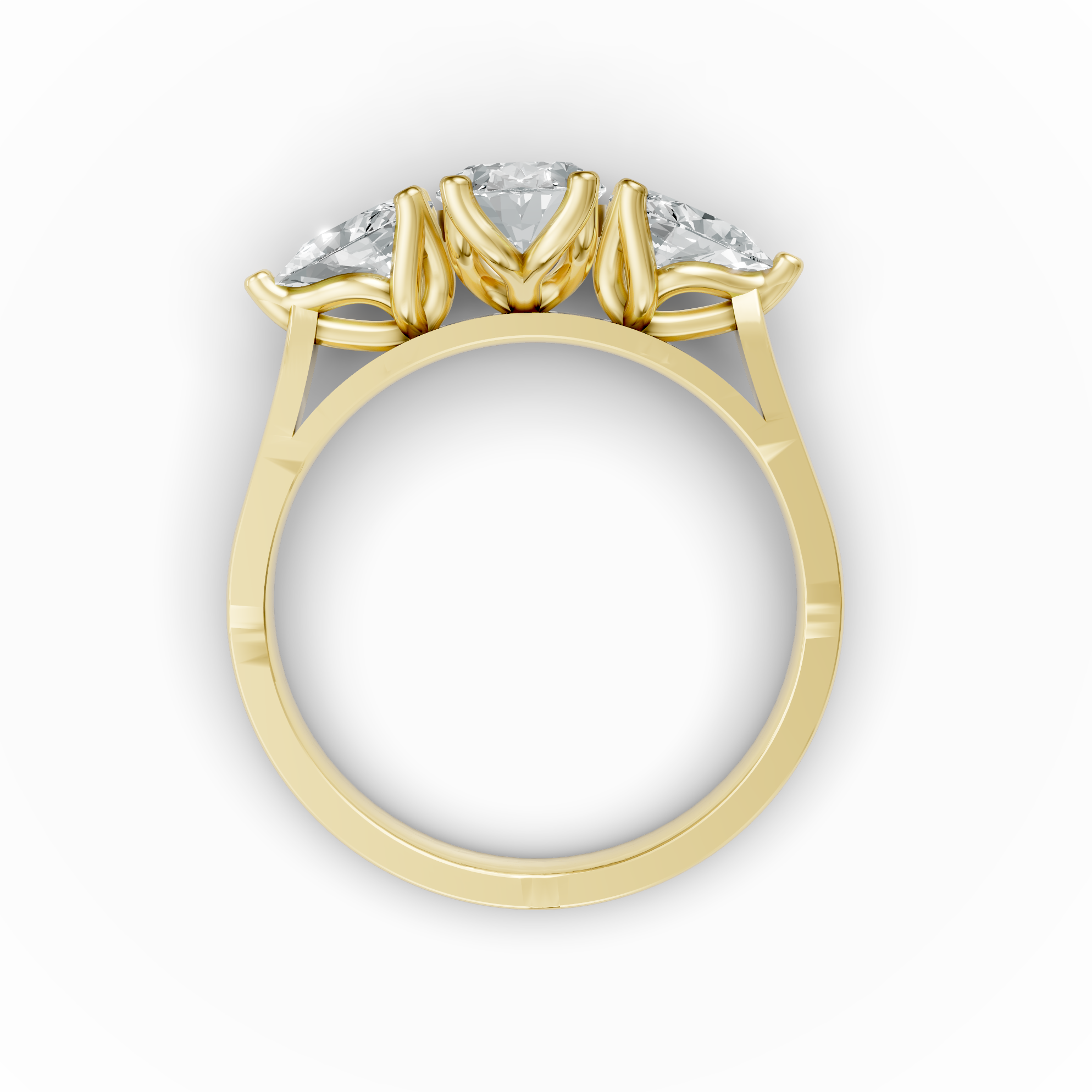 Lab Grown Diamond Oval & Pear Trilogy Ring