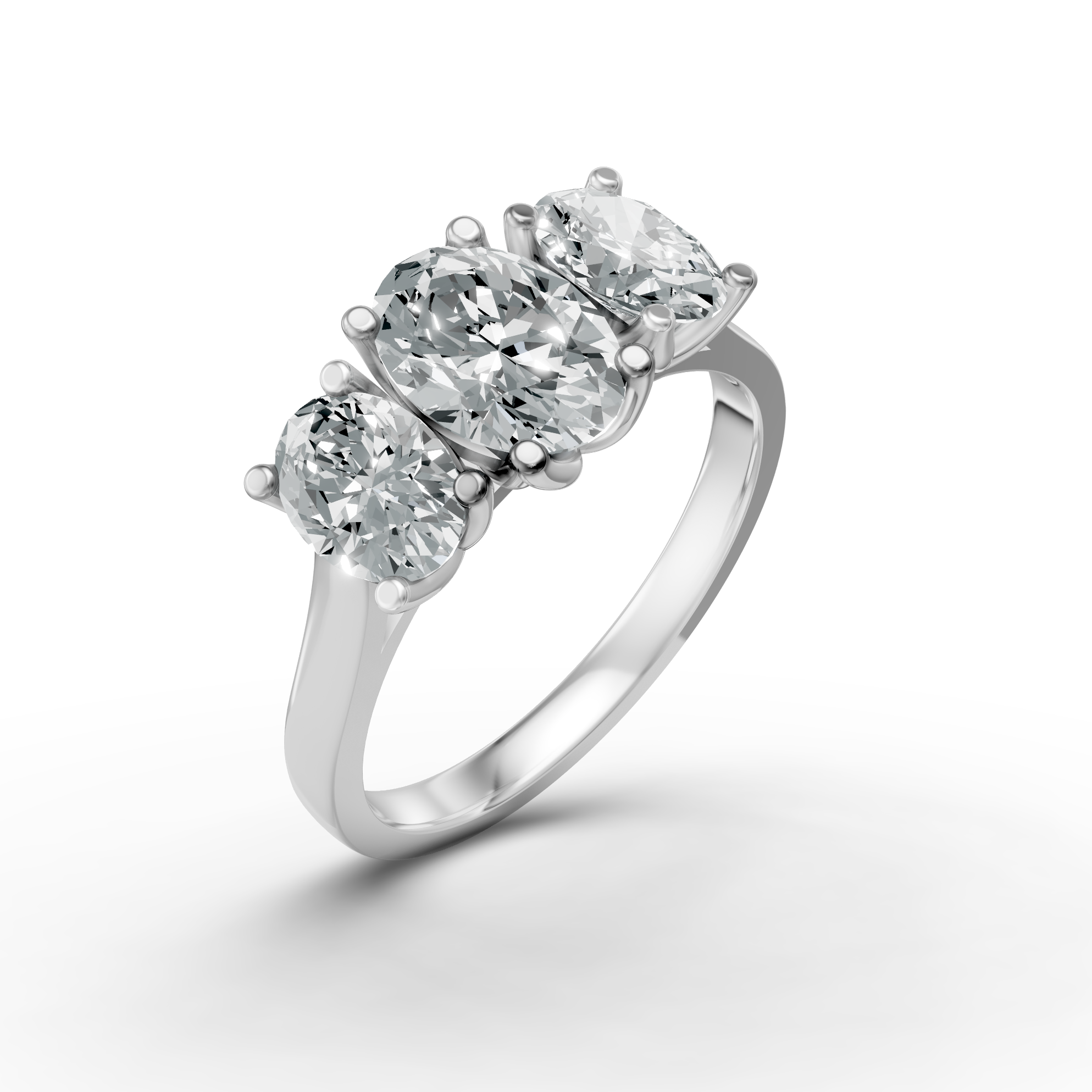 Lab Grown Diamond Oval Trilogy Ring