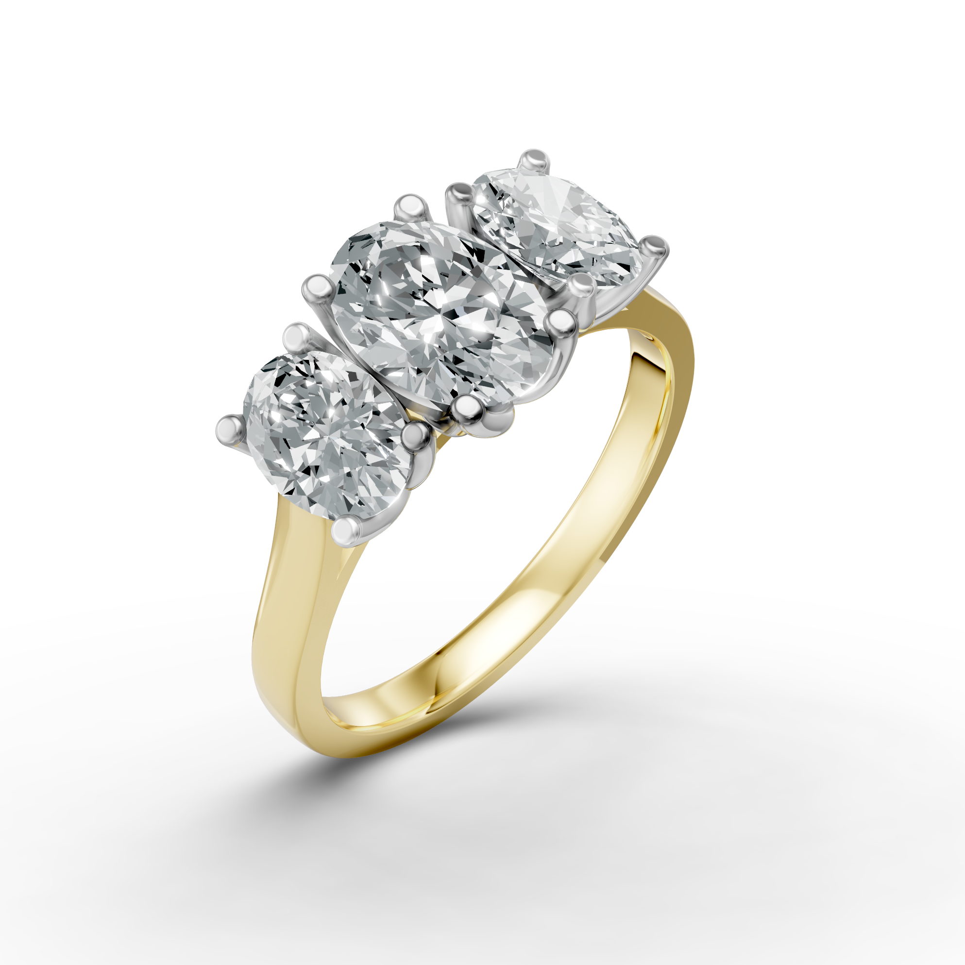 Lab Grown Diamond Oval Trilogy Ring