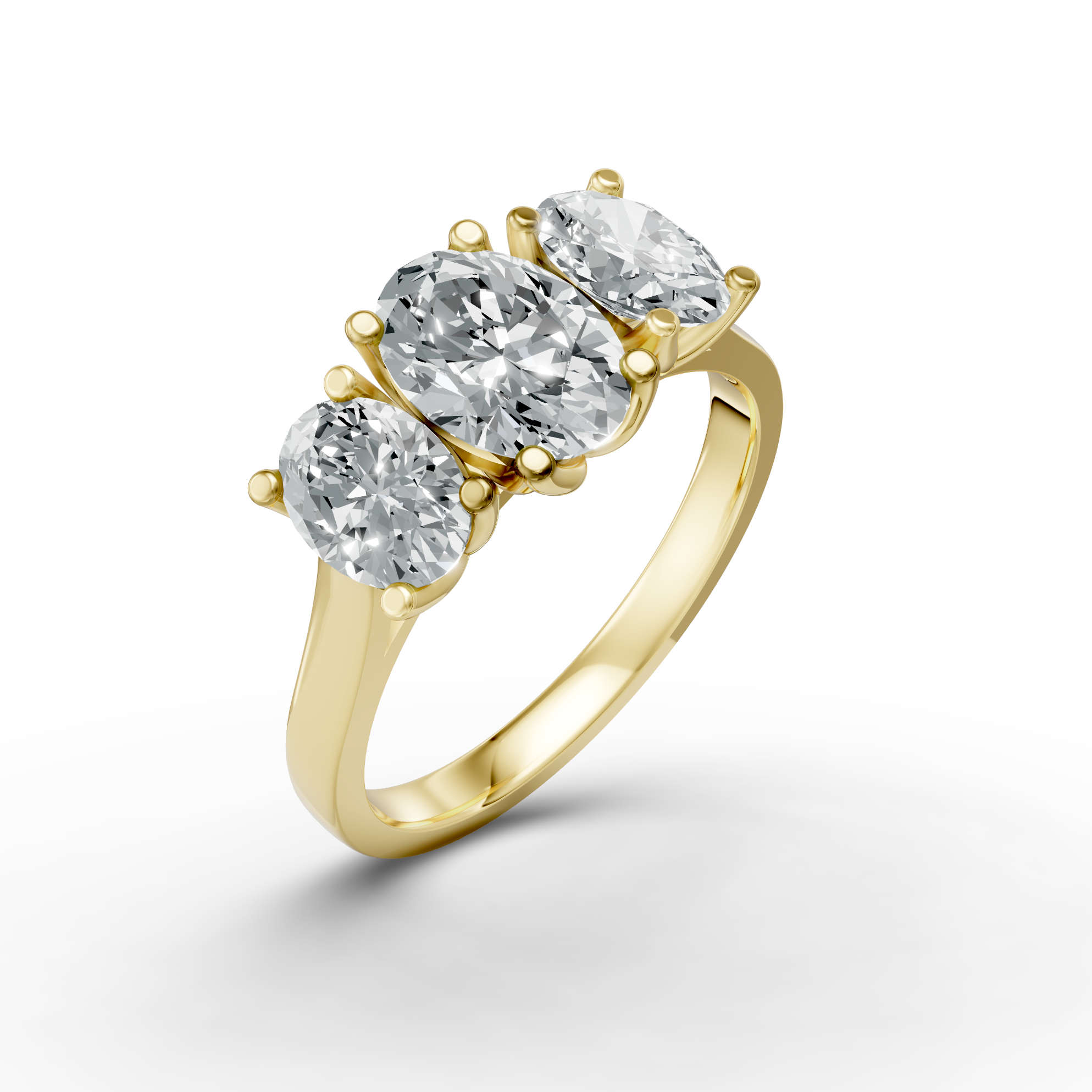 Lab Grown Diamond Oval Trilogy Ring