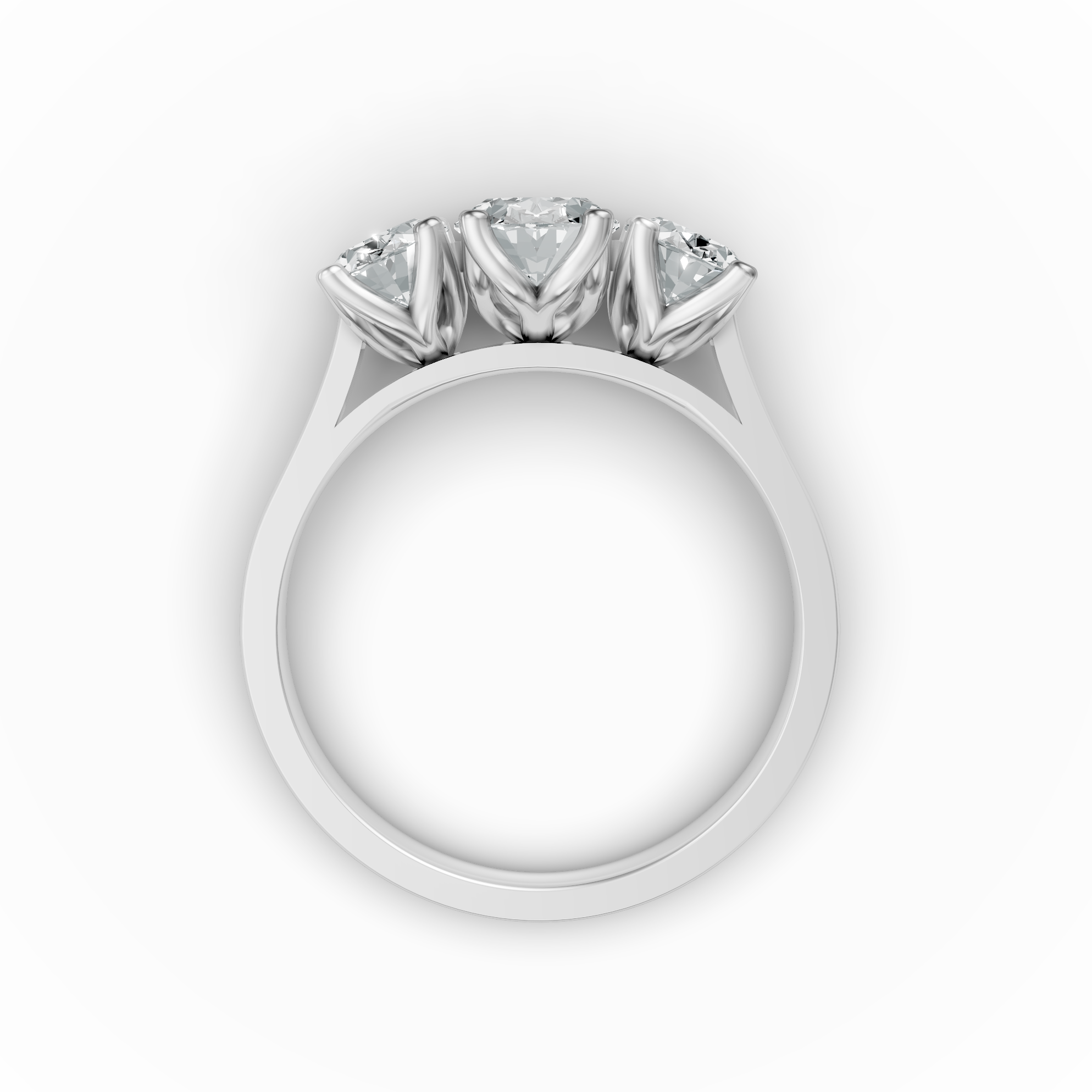 Lab Grown Diamond Oval Trilogy Ring